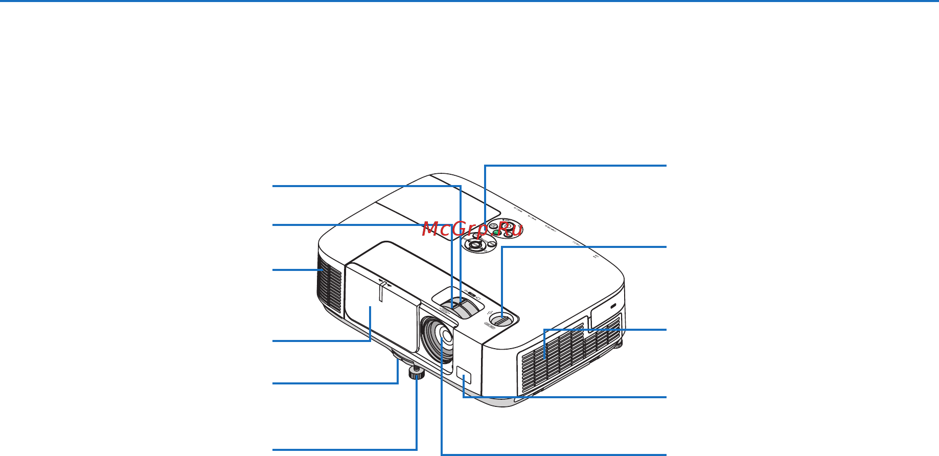 Nec P501X (P501XG) [16/231] Передняя верхняя часть