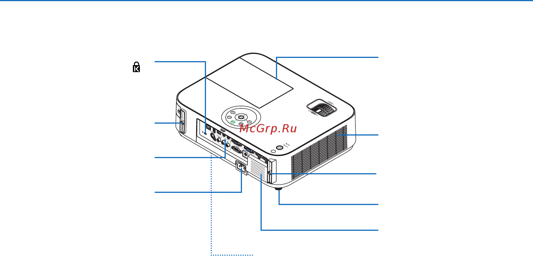 Nec M353WS [17/166] Задняя часть