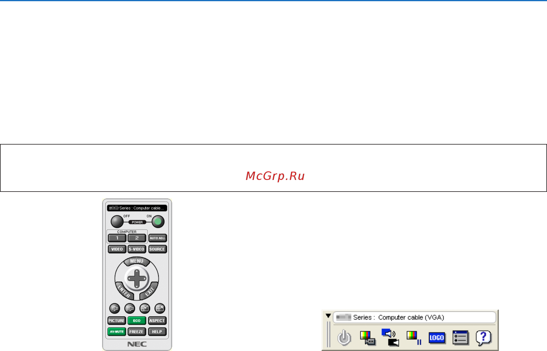 Nec M303WS (M303WSG) [47/166] 6 использование компьютерного кабеля vga для управления проектором virtual remote tool