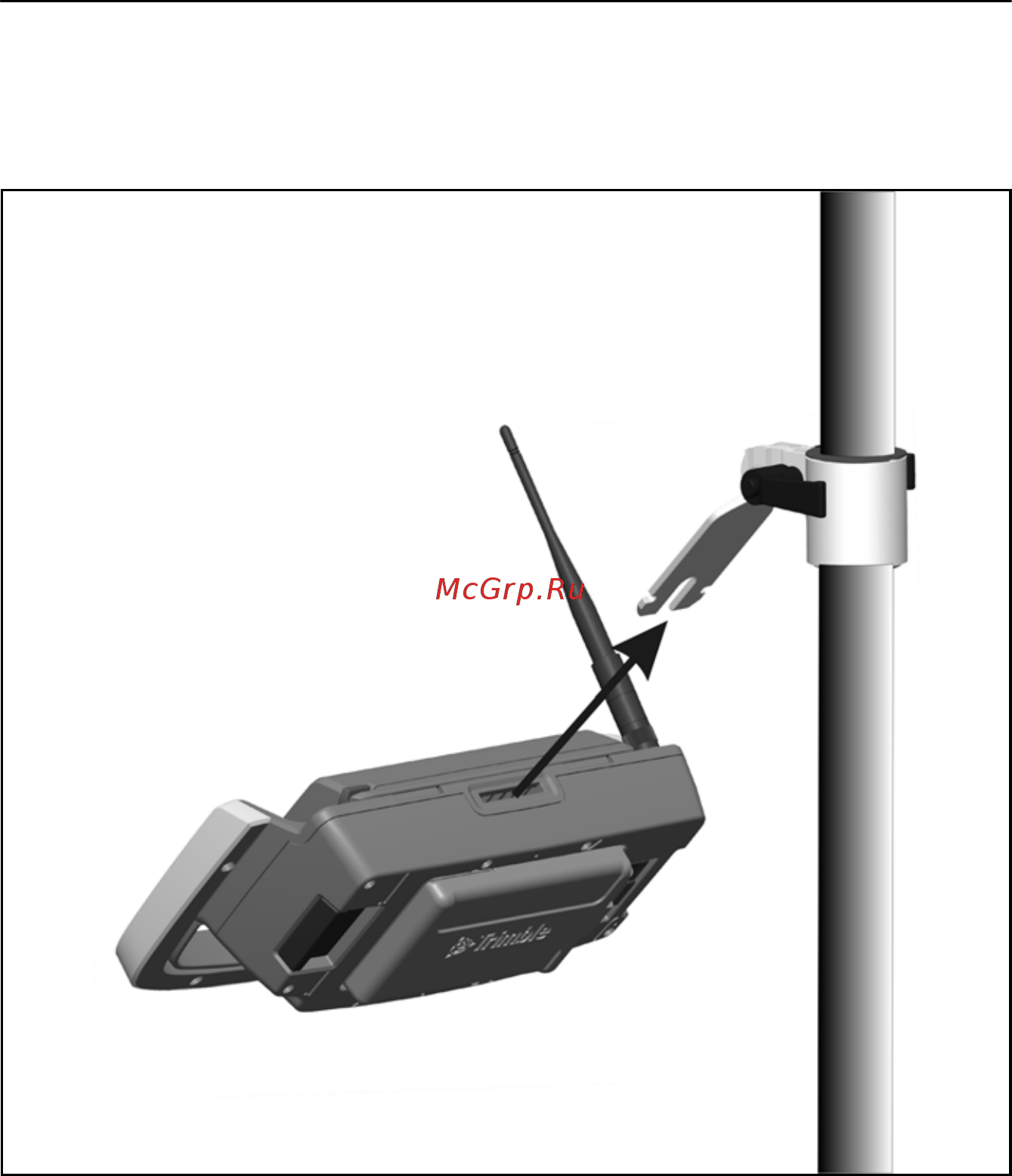 Trimble S8 [150/160] Установка держателя trimble robotic на веху