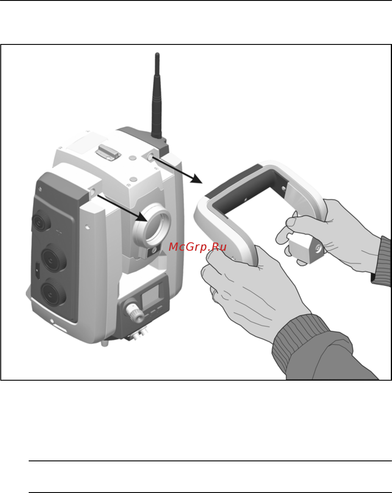 Trimble S8 [53/160] Для прикрепления ручки выполните приведенную выше процедуру в обратной последовательности