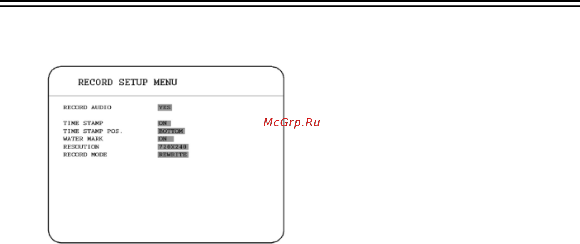 Everfocus EDR410M [35/81] Record setup menu меню настройки записи