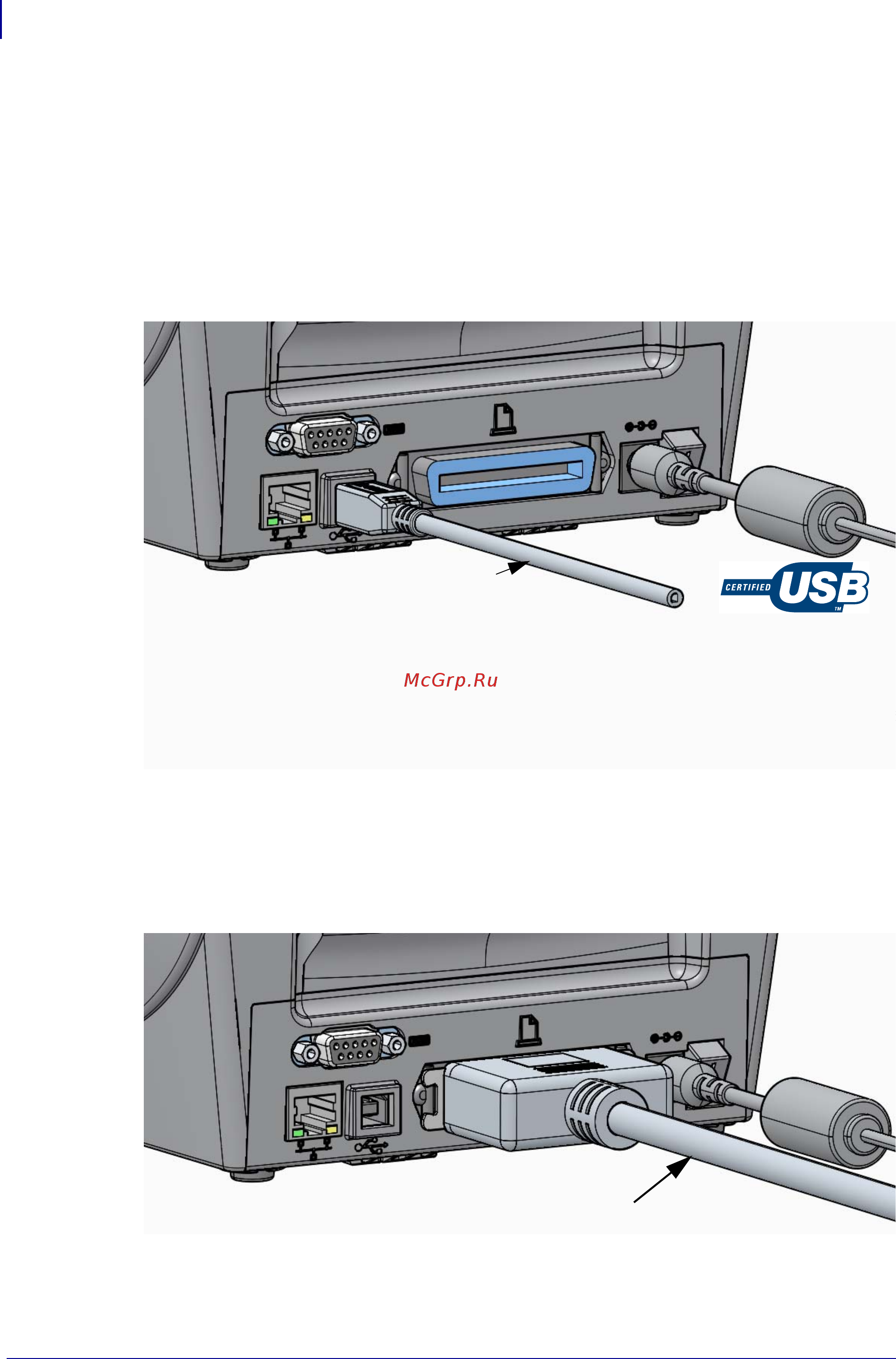 Zebra ZD-500 [44/178] Интерфейс usb