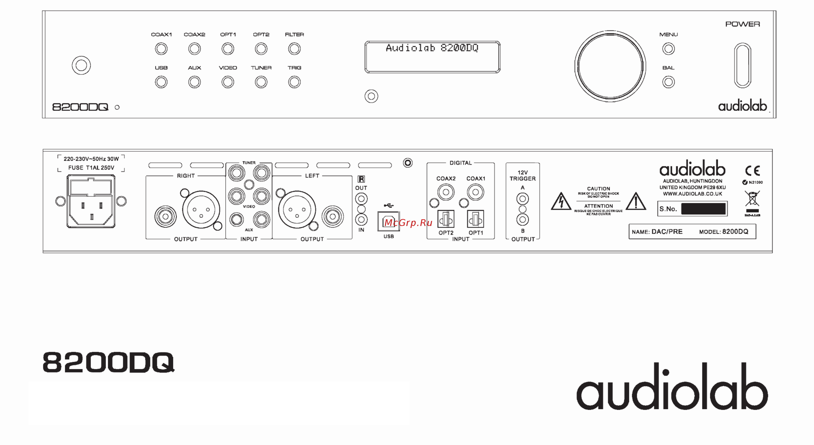 Audiolab 8200-DQ Инструкция по эксплуатации онлайн