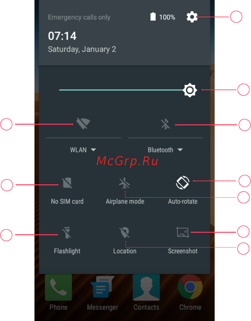 Neffos Y50 TP-803 Dark Grey [14/62] Notification panel