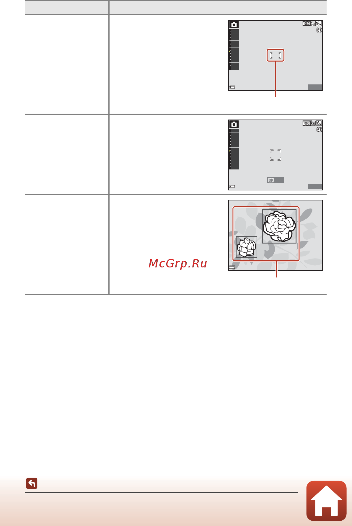 Nikon Coolpix W300 Orange [153/246] Af area mode for movie recording