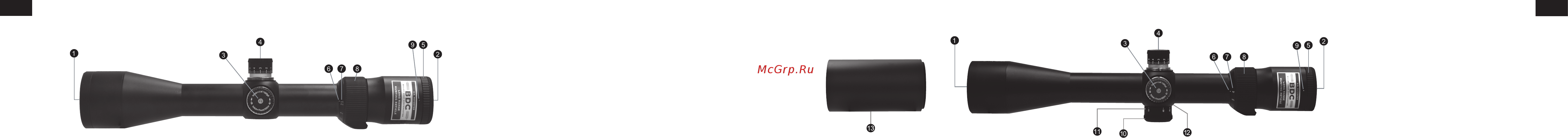 Nikon Prostaff 7 2.5-10X42 Matt [3/14] 12 42 sf 4 16 42 sf 4 16 50 sf