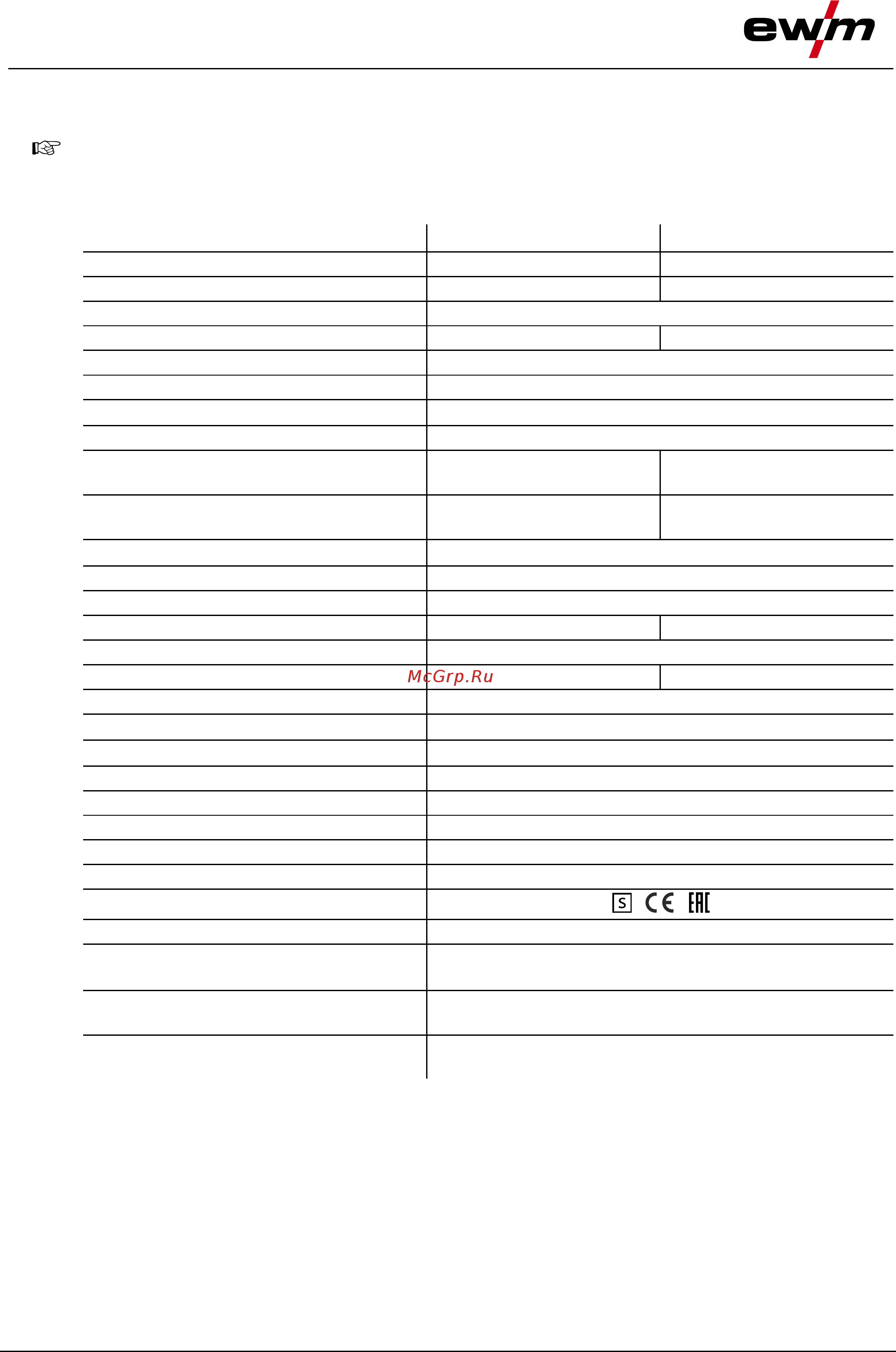 Ewm PICO 160 CEL PULS [40/47] Технические характеристики