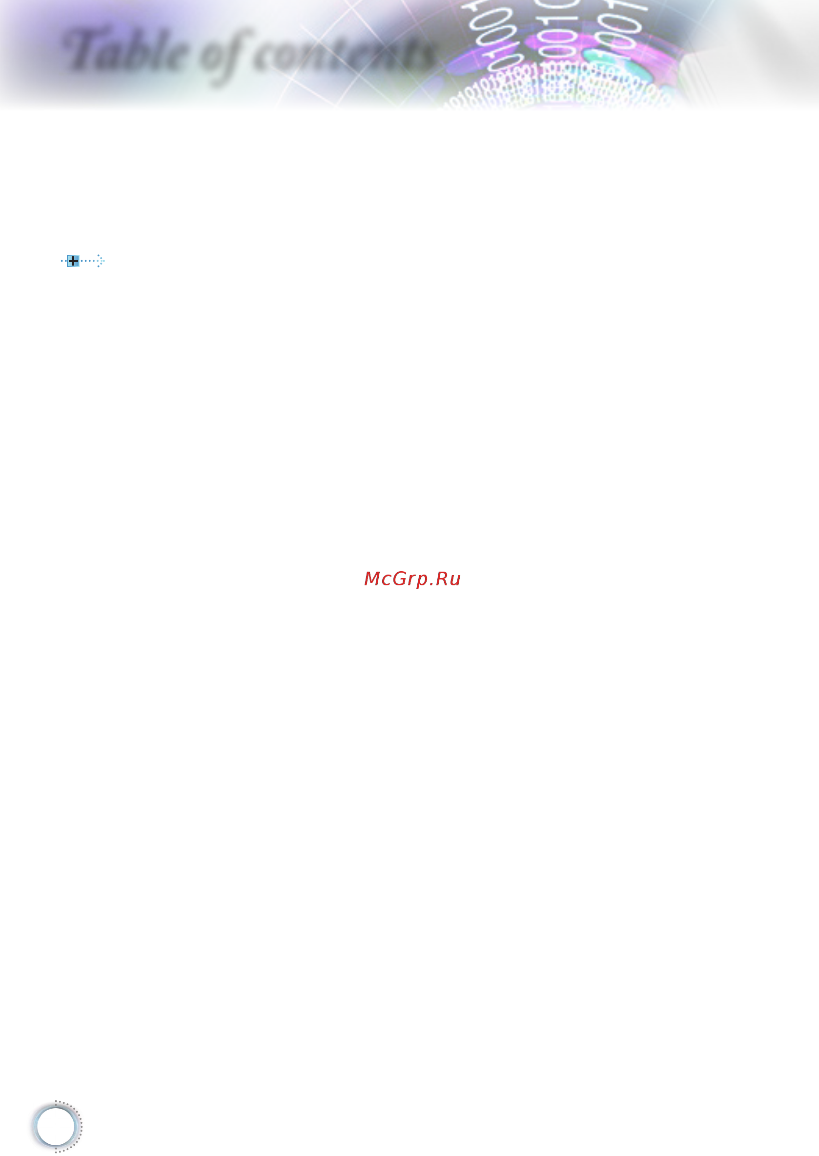 Optoma DH1017 [2/87] Table of contents