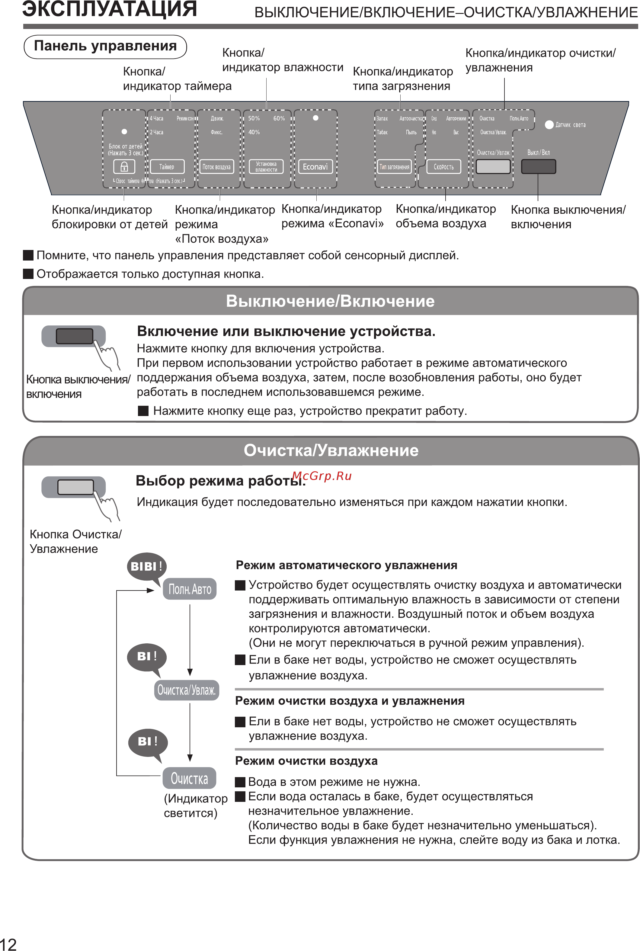 Panasonic F-VXK90R-K [12/28] Эксплуатация