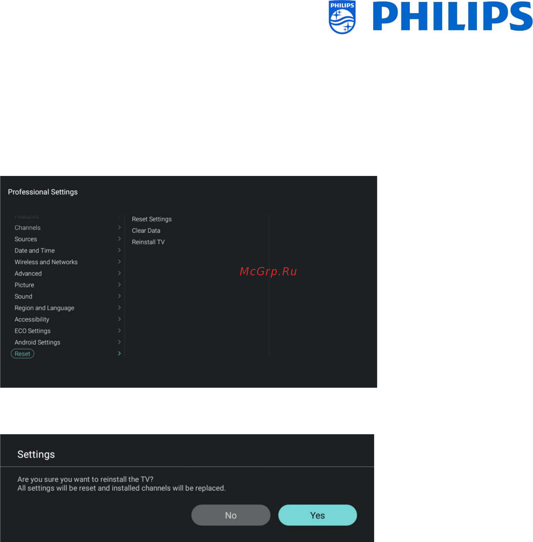 Philips 55HFL7011T/12 [14/94] Reinstall tv
