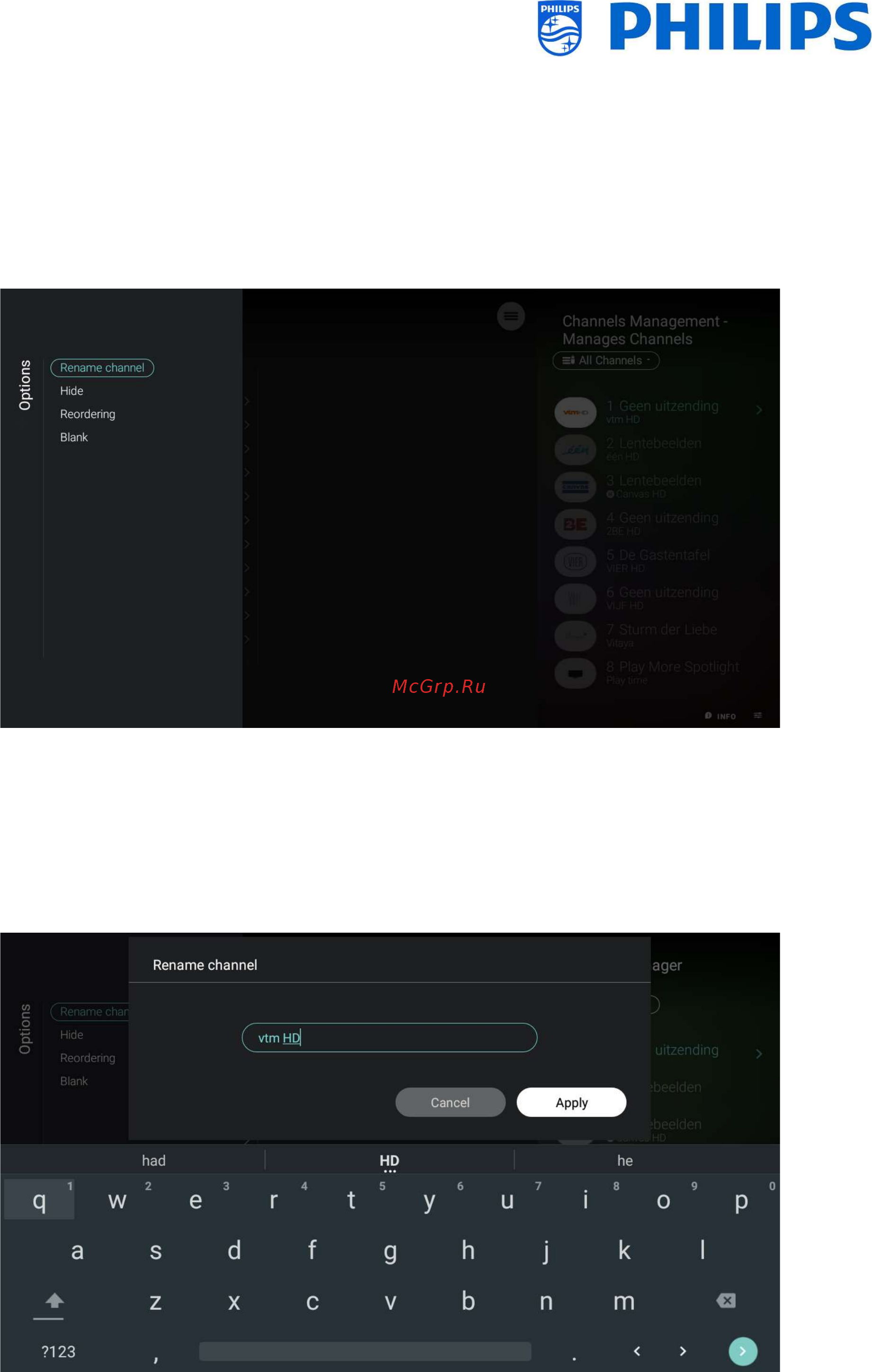 Philips 55HFL5011T/12 [73/94] Manage channels