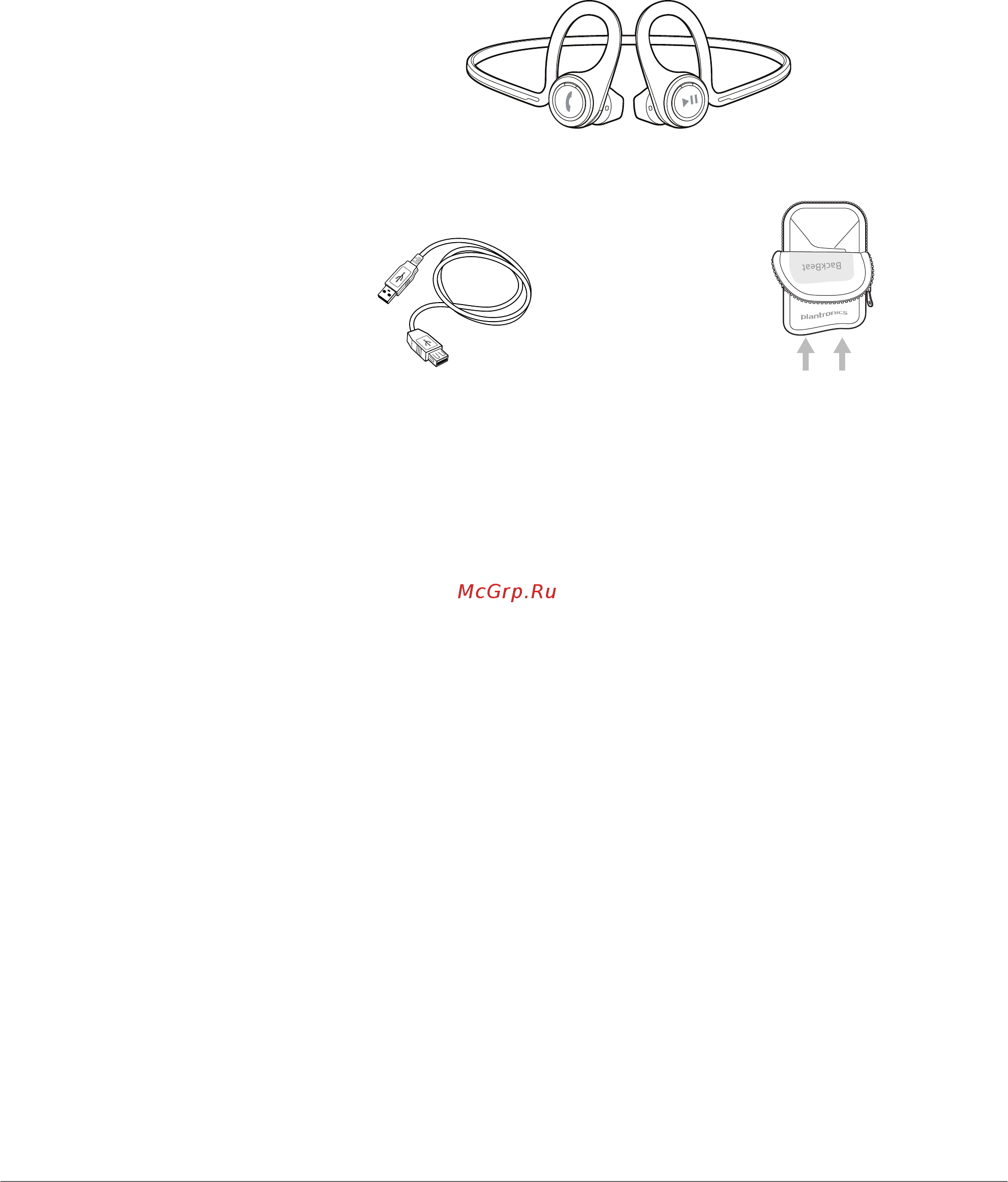 Plantronics BackBeat Fit, красный, c микрофоном [4/16] Примечани