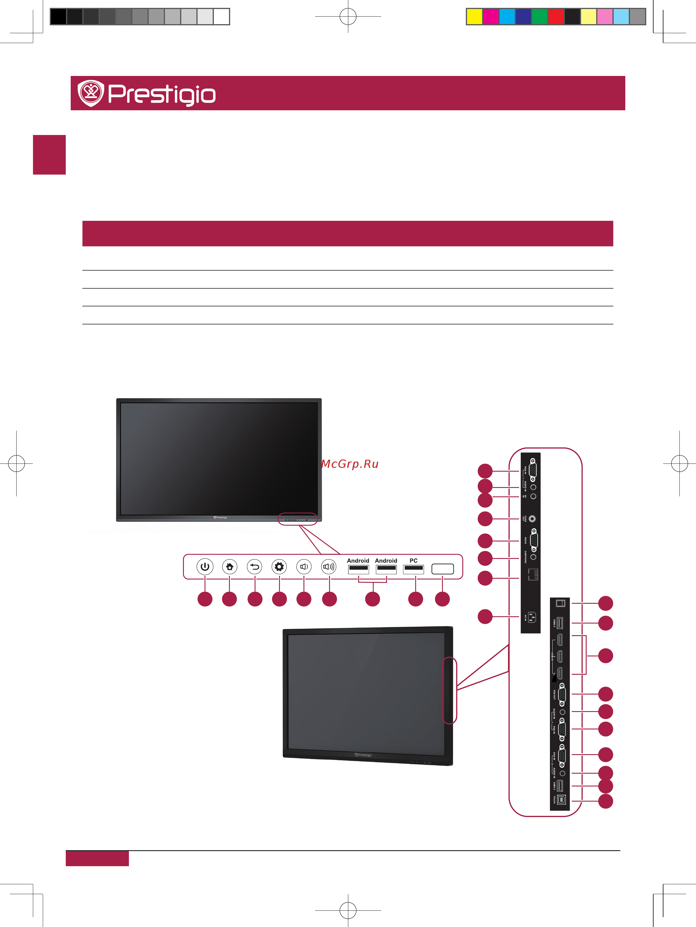 Prestigio MultiBoard 84” (PMB728G840) [8/85] Your multiboard at a glance