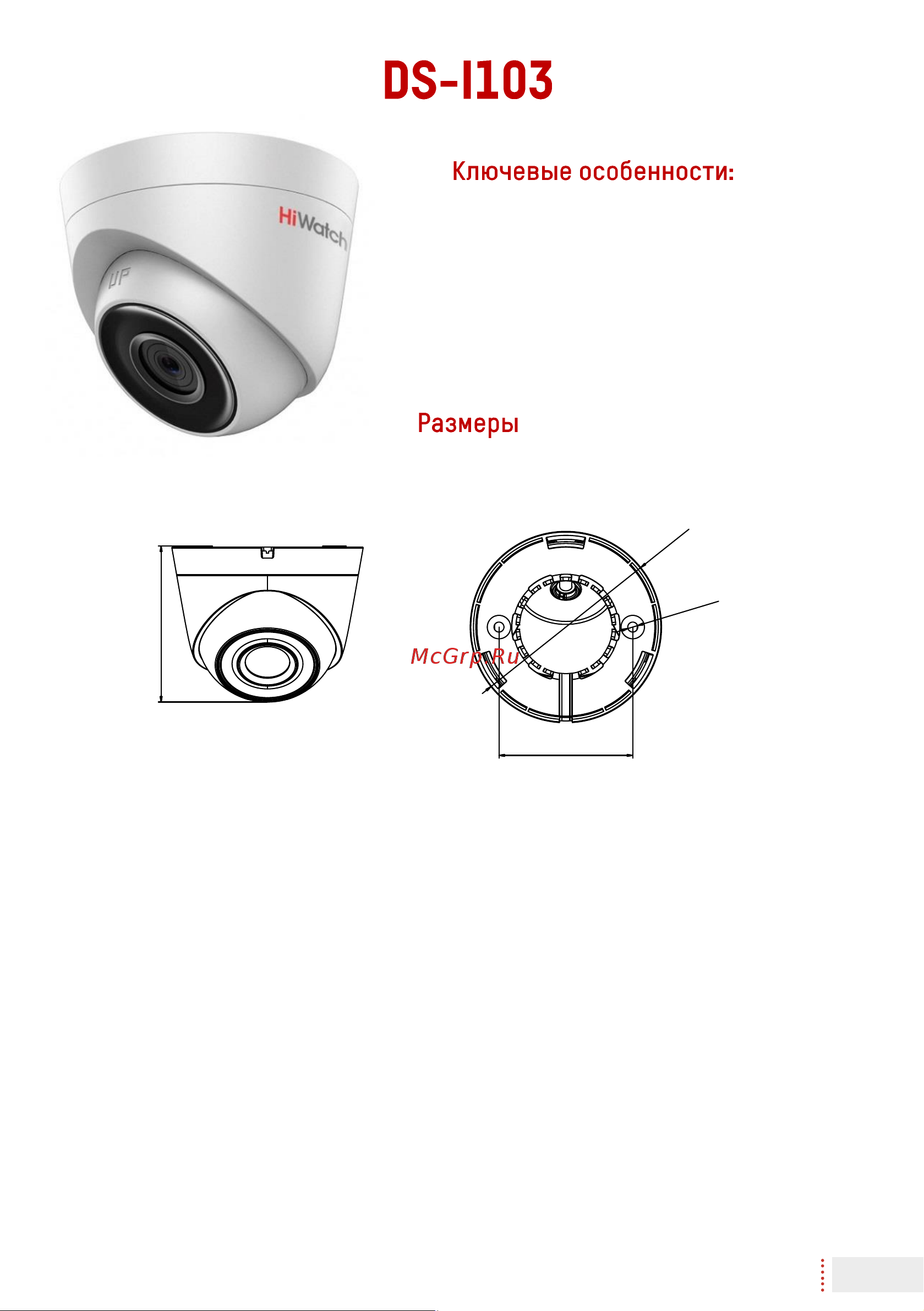 HiWatch DS-I103 Паспорт изделия онлайн [2/12] 260604