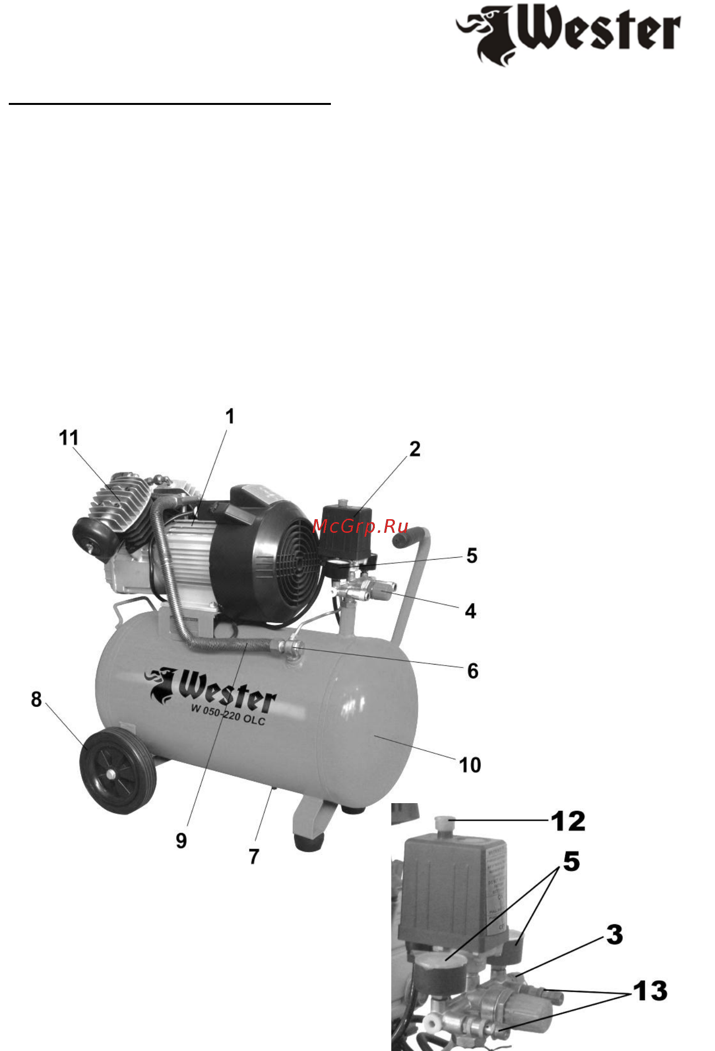 Wester W 050-220 OLC (801-013) Инструкция по эксплуатации онлайн [3/13] 571135