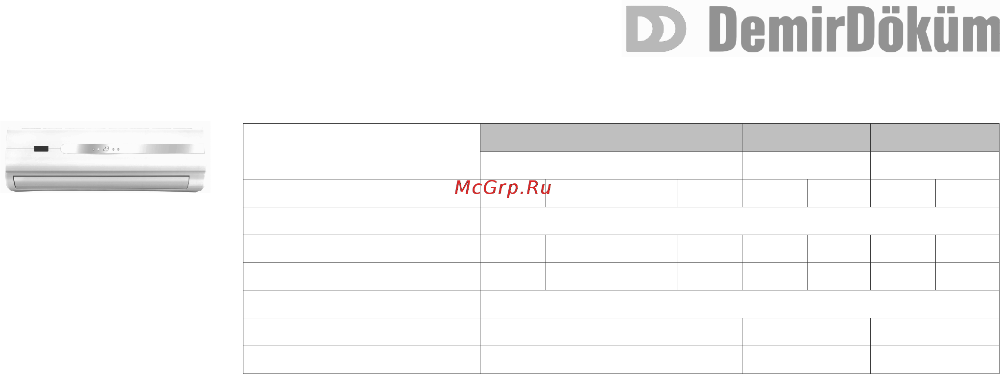 Demrad Pasific 24 HP [6/19] Раздел 2 технические характеристики кондиционера