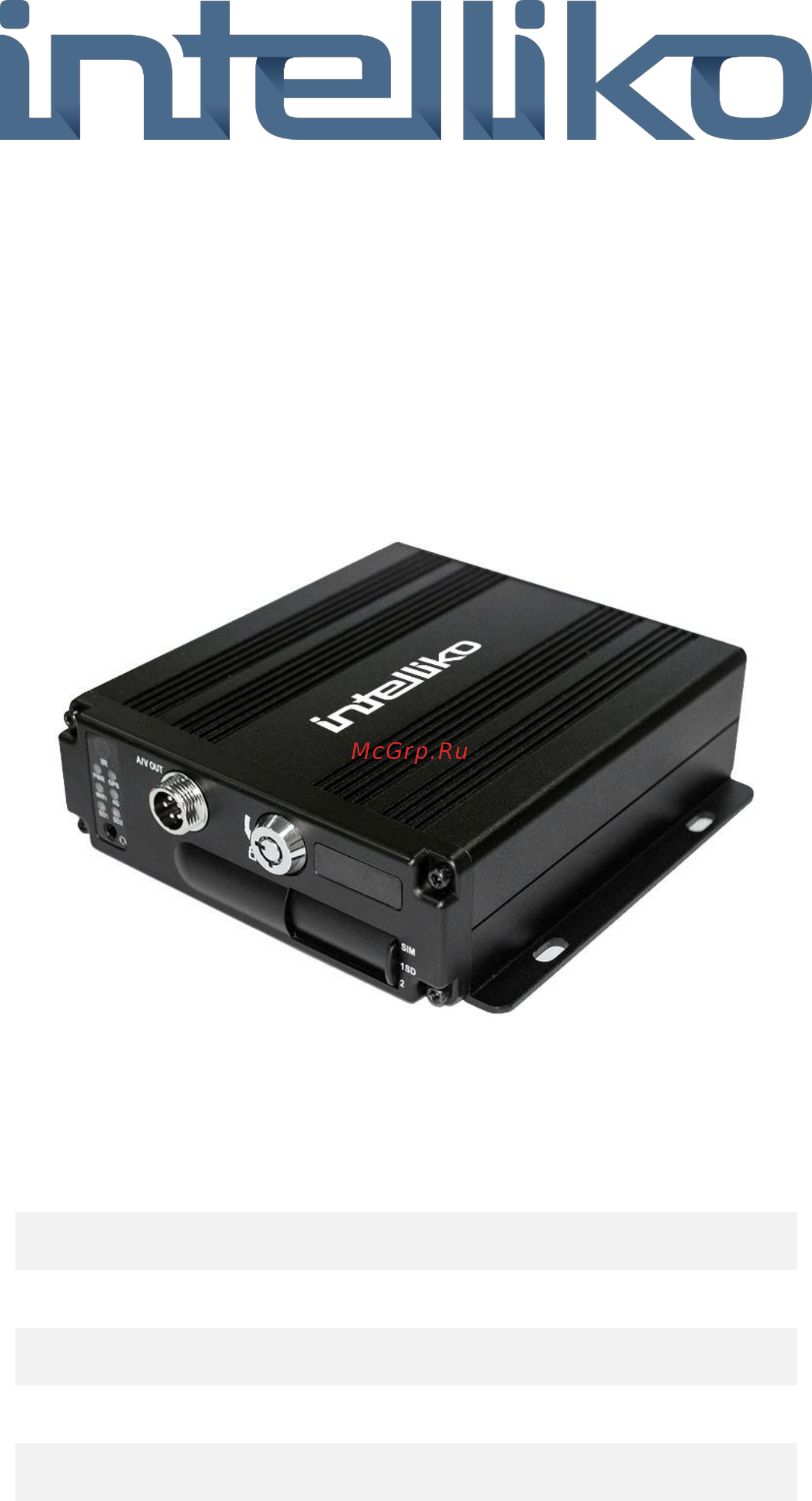 INTELLIKO INT-MDVR304-102 Руководство по эксплуатации онлайн