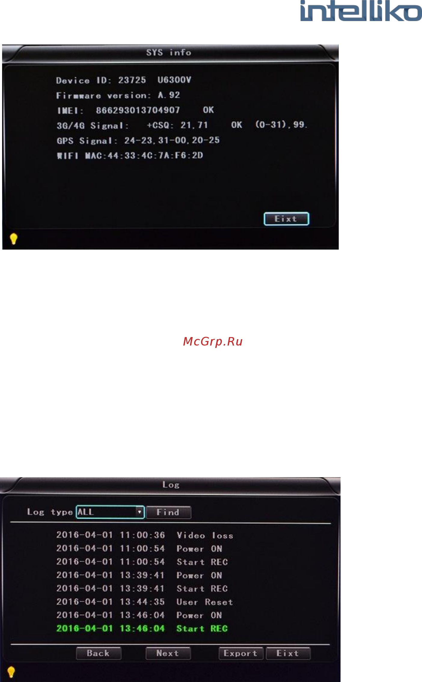 INTELLIKO INT-MDVR208-107 Руководство по эксплуатации онлайн [43/69] 261321