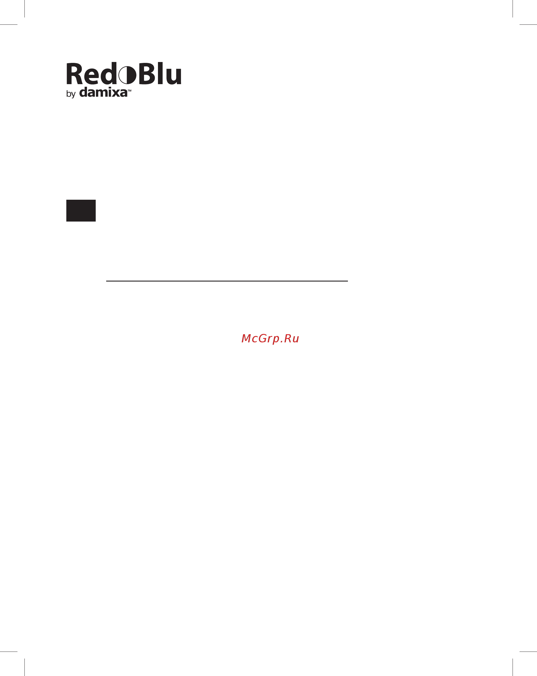 RedBlu Palace One 410210000, для умывальника Инструкция по эксплуатации онлайн