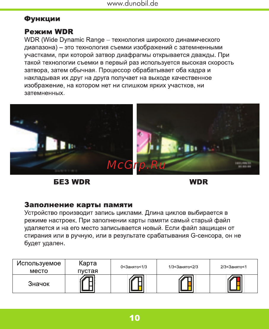 Dunobil Stern [11/18] Заполнение карты памяти