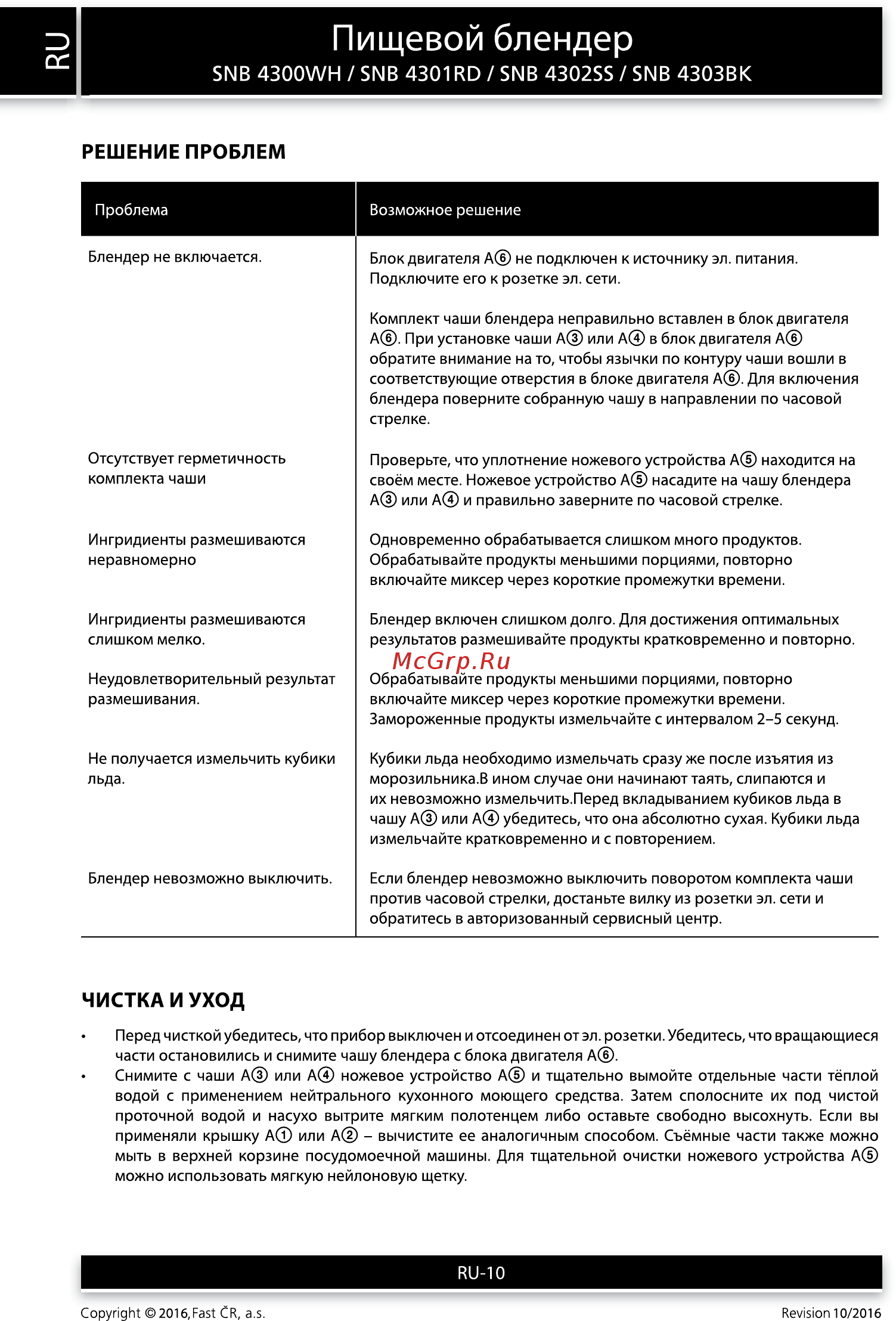 Sencor SNB 4302SS [10/12] Пищевой блендер