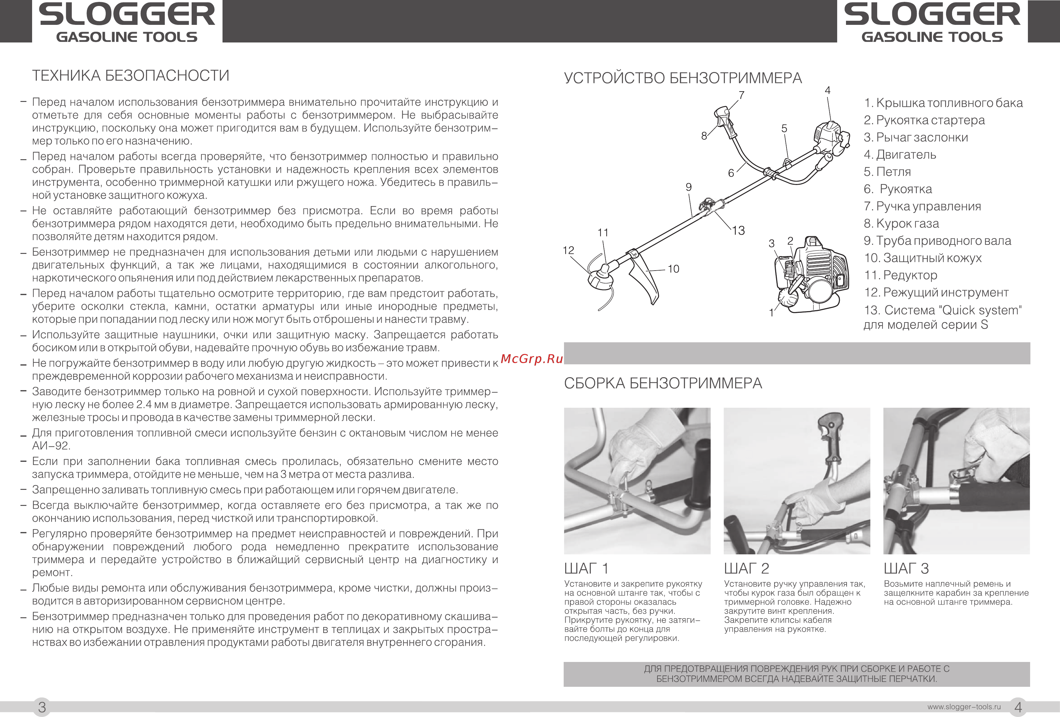 Slogger BC427 [3/8] Сборка бензотриммера