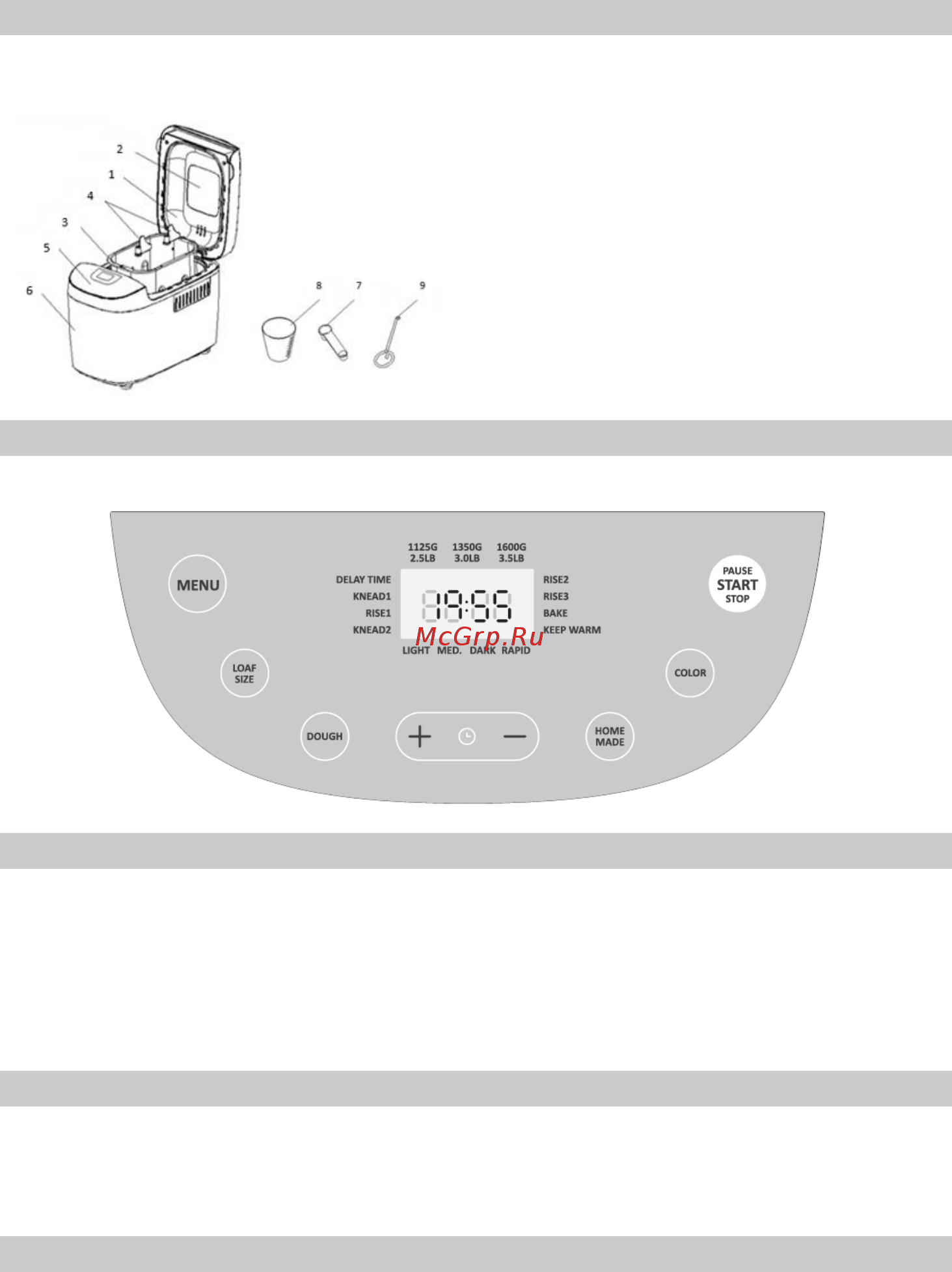 Gorenje BM1600WG [71/149] A vezérlő panel bemutatása