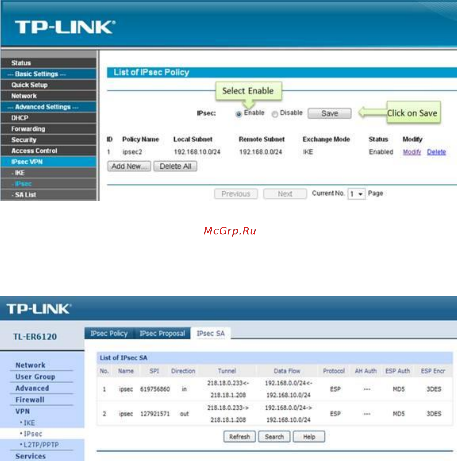Tp-Link TL-ER604W V1 [11/64] E checking ipsec sa