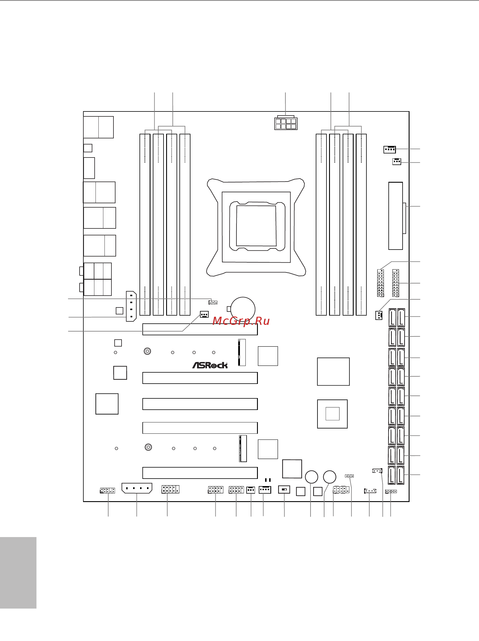 ASRock X99 Extreme11 [12/100] Motherboard layout