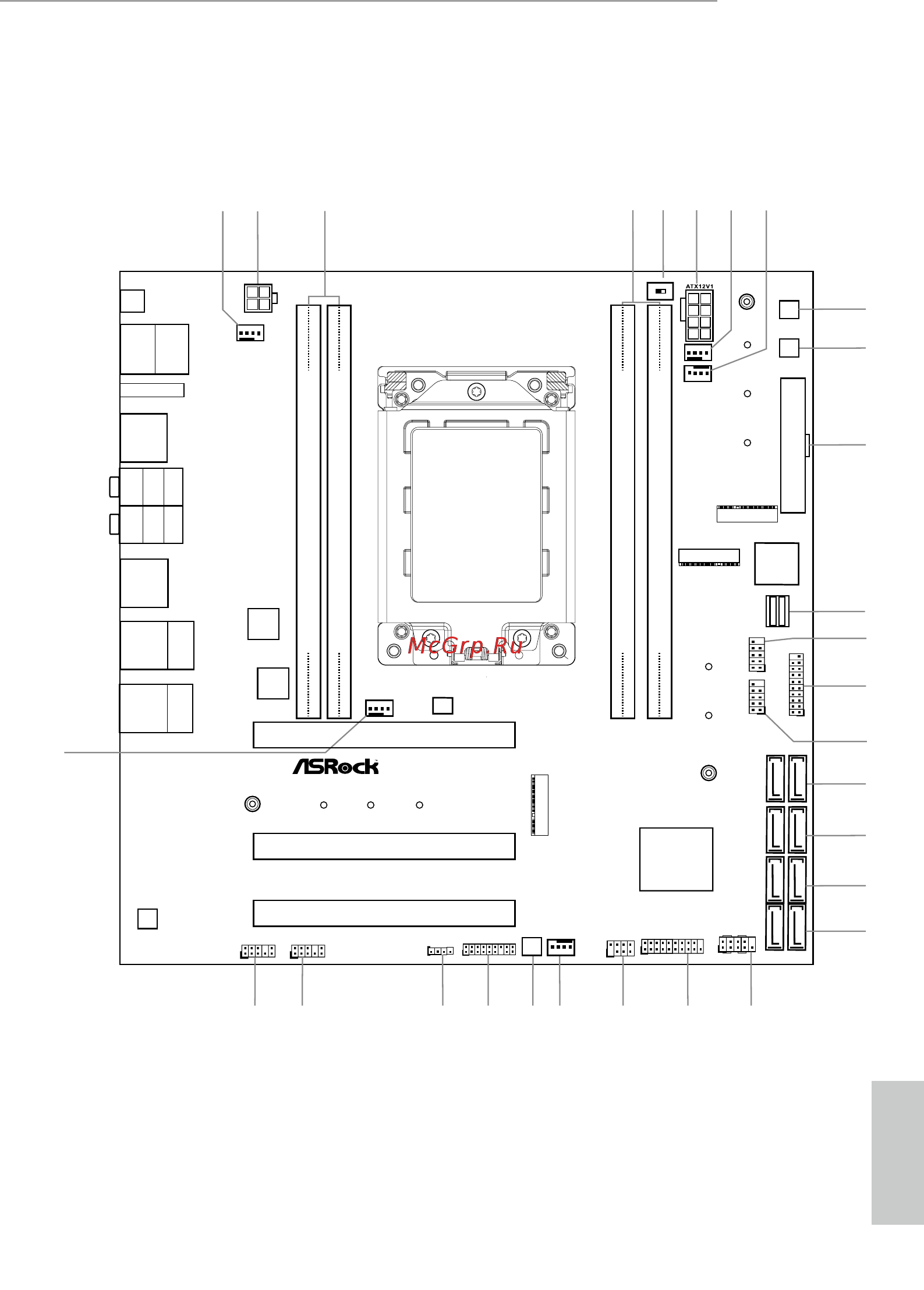 ASRock X399M Taichi [15/103] Motherboard layout