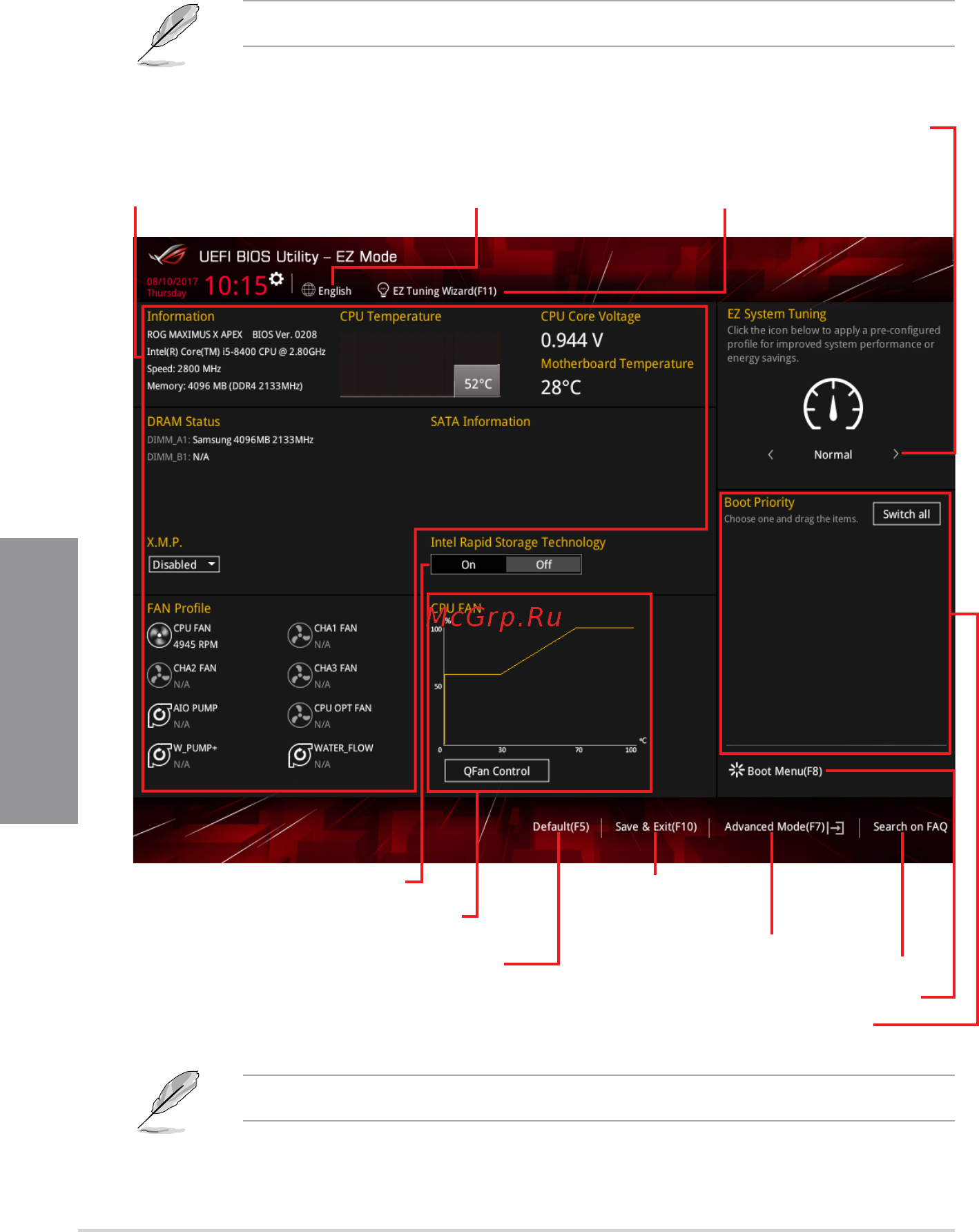 Asus ROG MAXIMUS X APEX [70/114] Ez mode