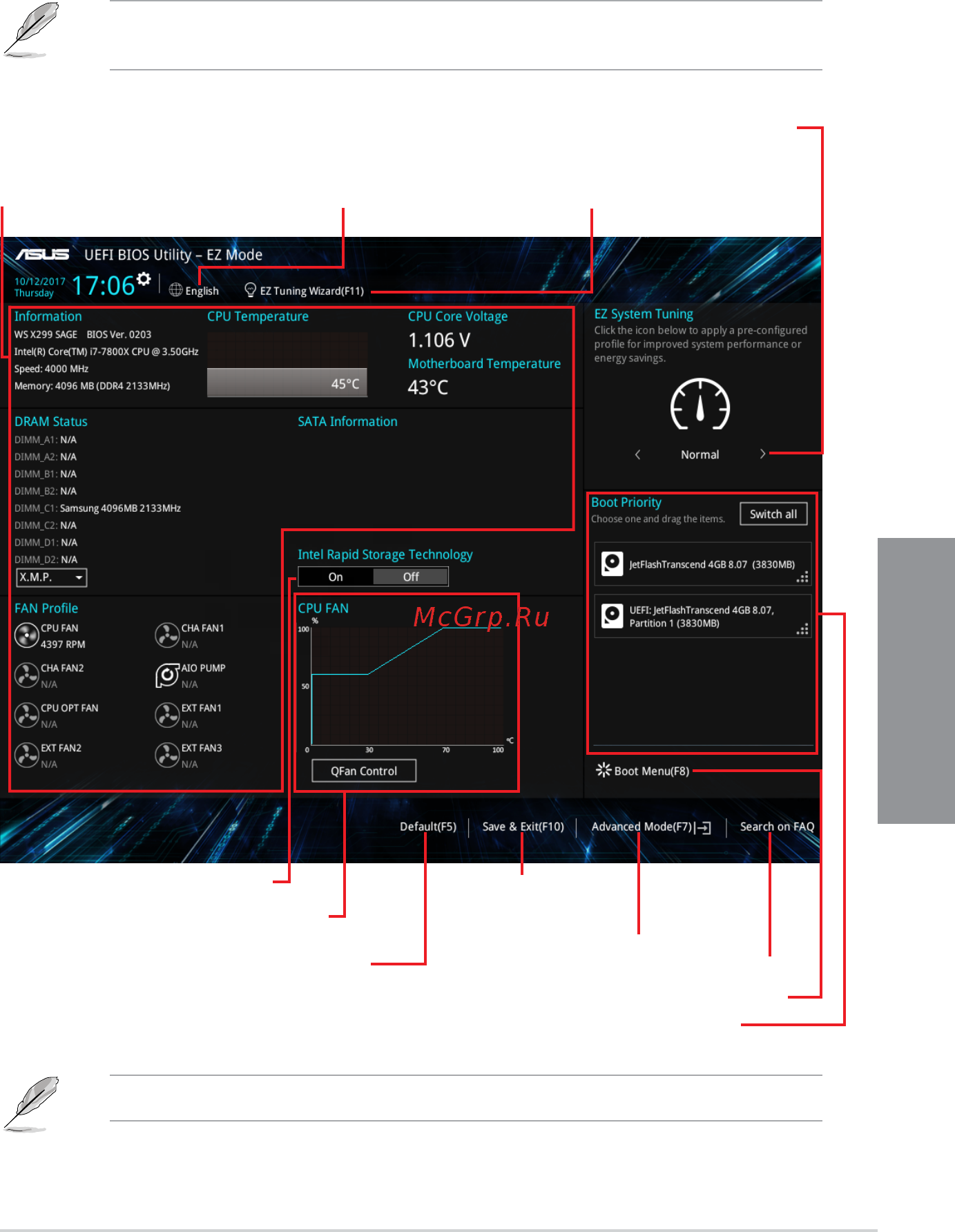 Asus WS X299 SAGE [61/130] Ez mode