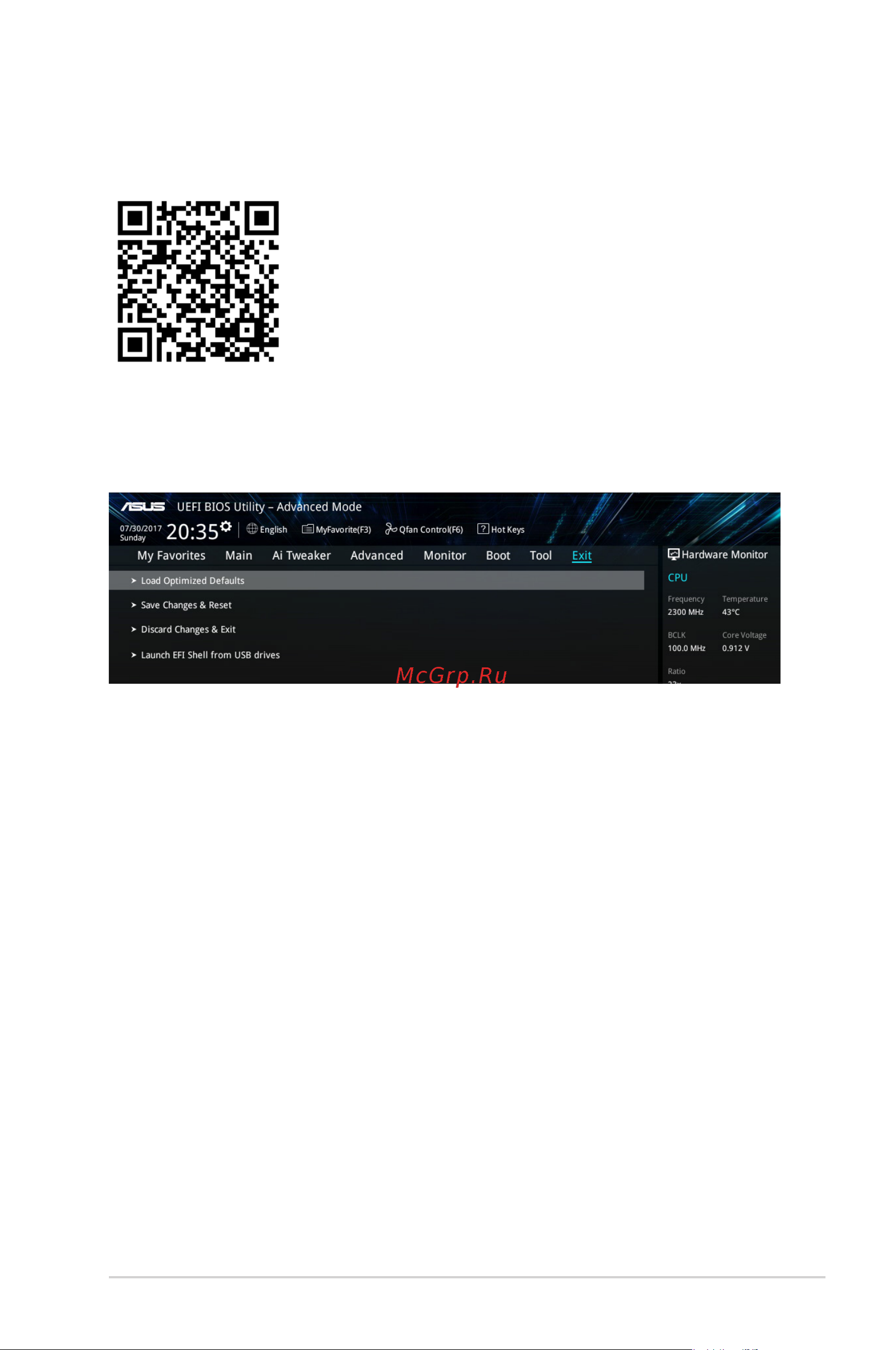 Asus B250 MINING EXPERT [25/30] Exit menu