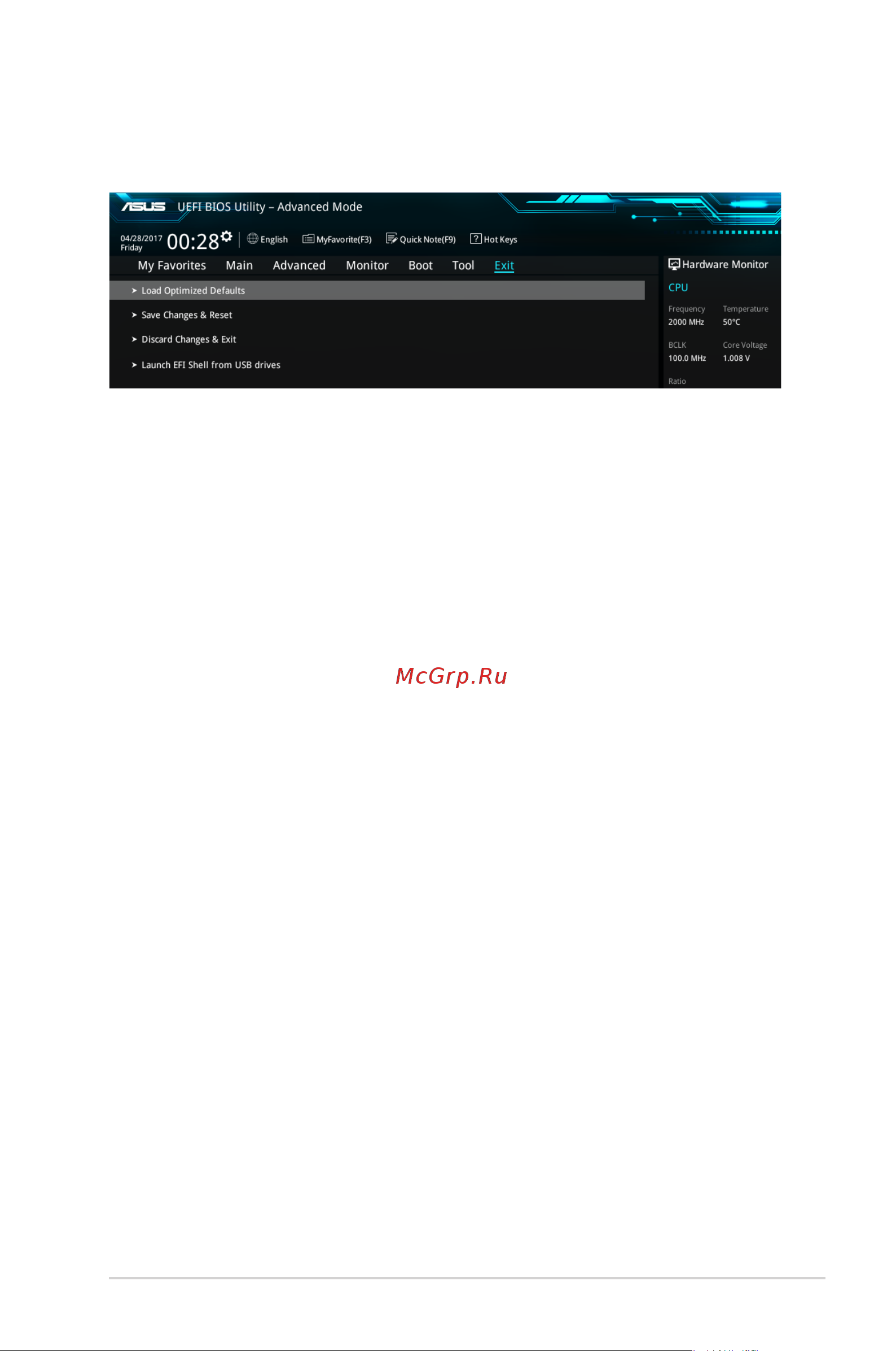 Asus PRIME J3355I-C [21/26] Exit menu