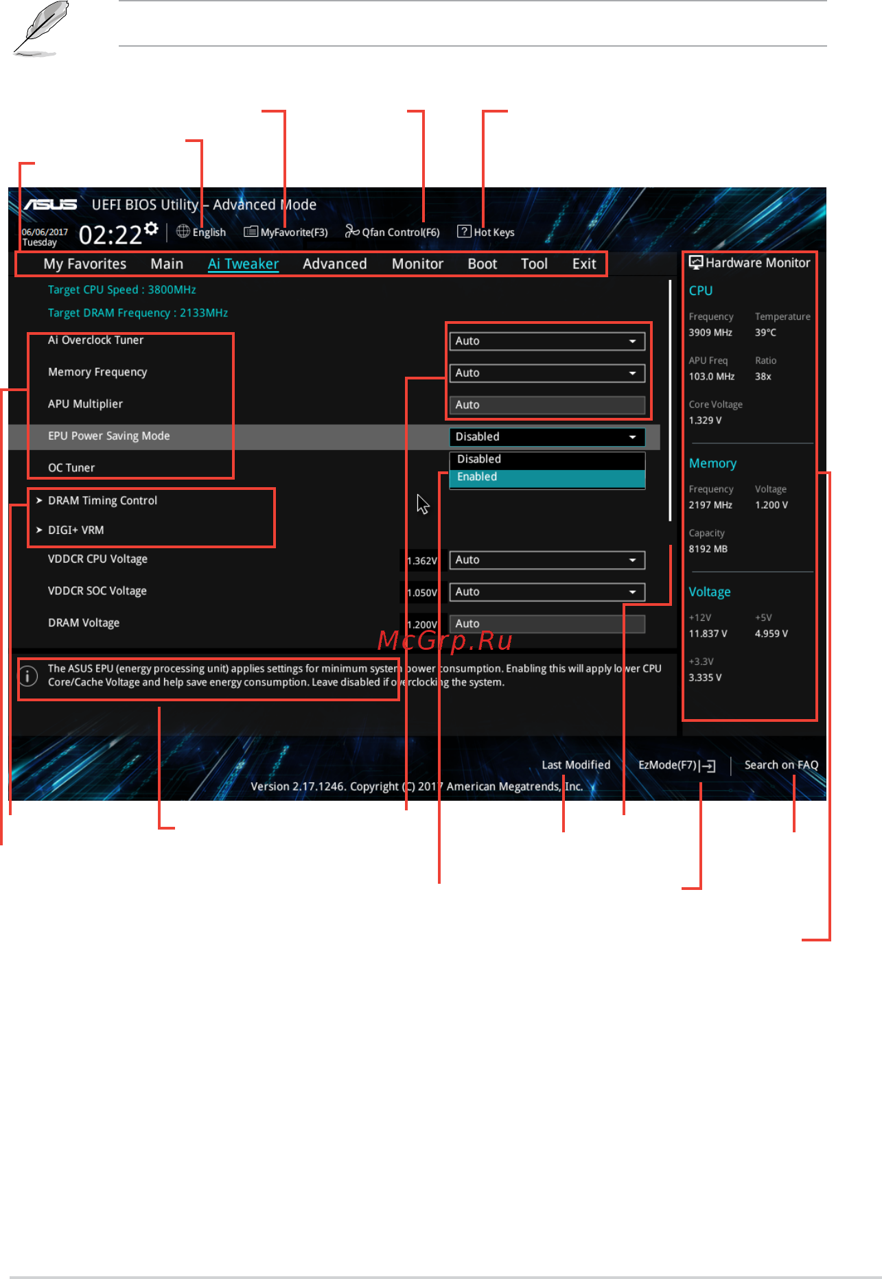 Asus PRIME A320M-A [20/27] Advanced mode
