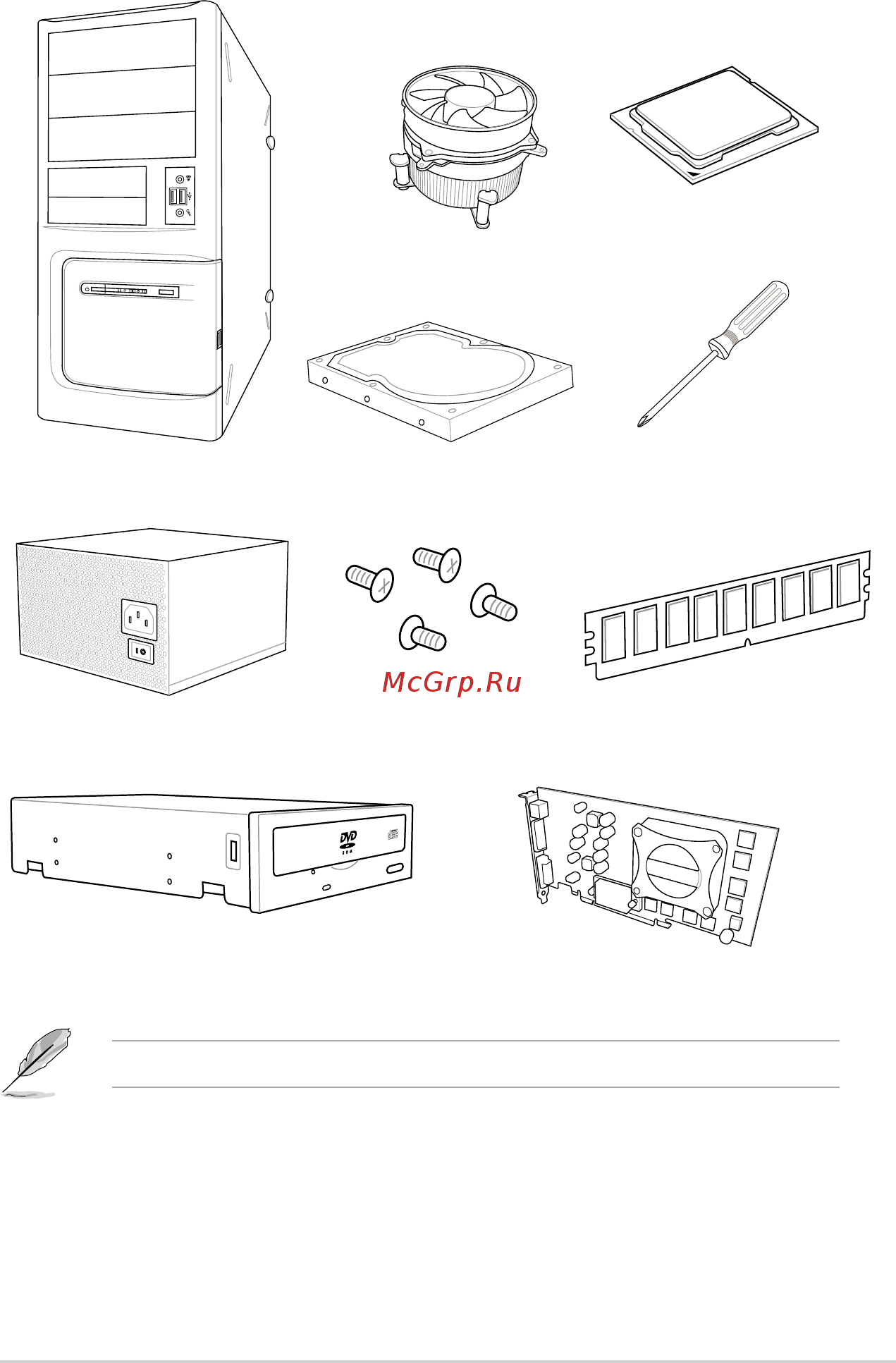 Asus P10S-M WS [13/146] The tools and components in the table above are not included in the motherboard package