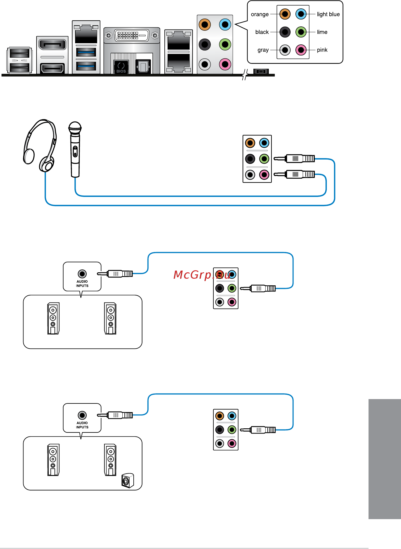 Asus P10S-M WS [63/146] Audio i o connection