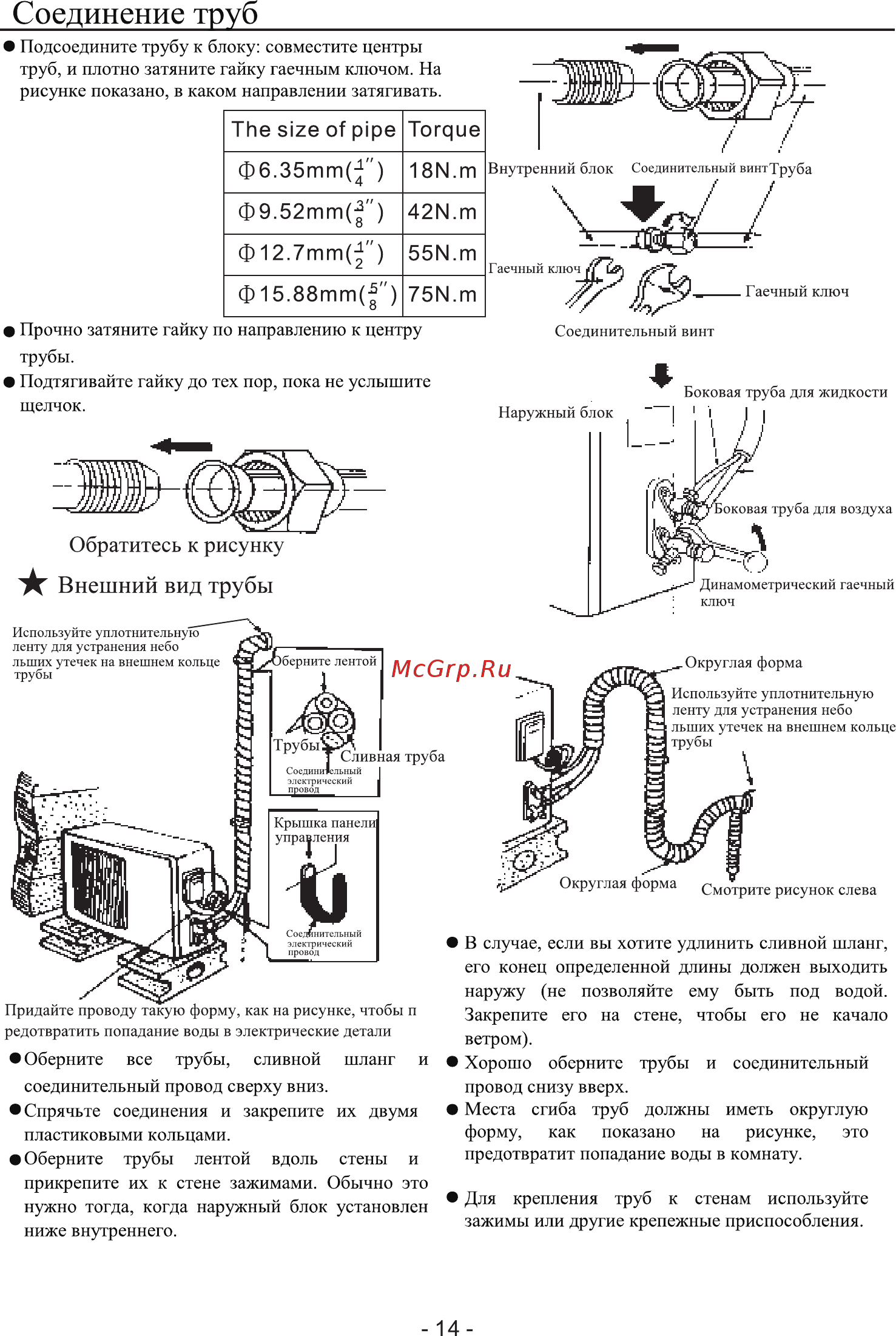 SmartWay SMF-18A/SUF-18A [16/20] Соединение труб