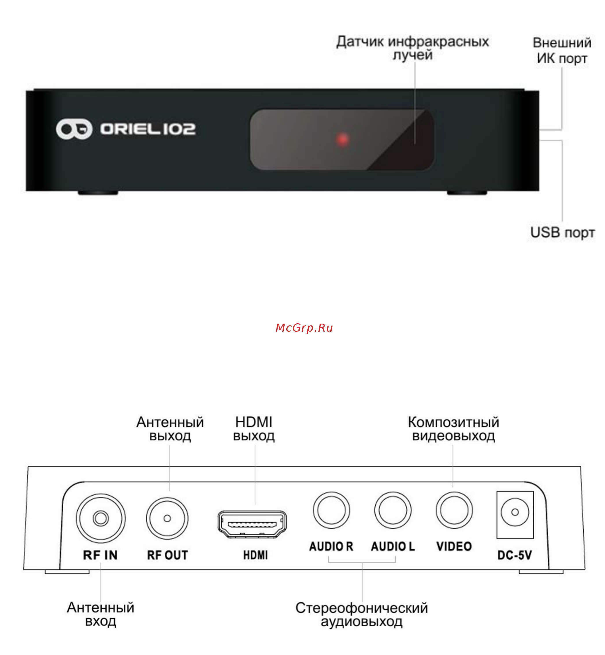 Oriel 102 [4/28] Передняя и задняя панель