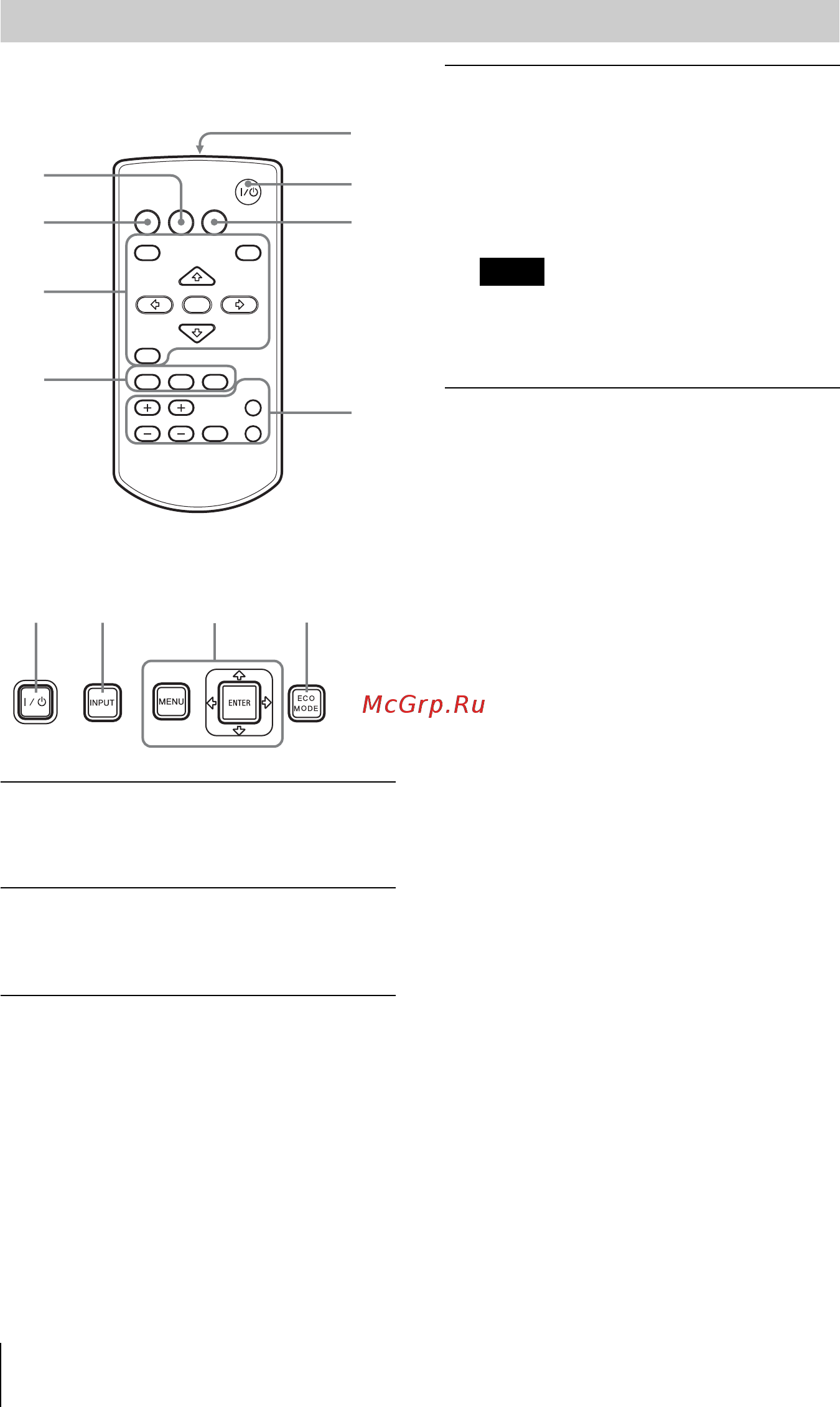 Sony VPL-SX631 [6/106] Remote commander and control panel keys