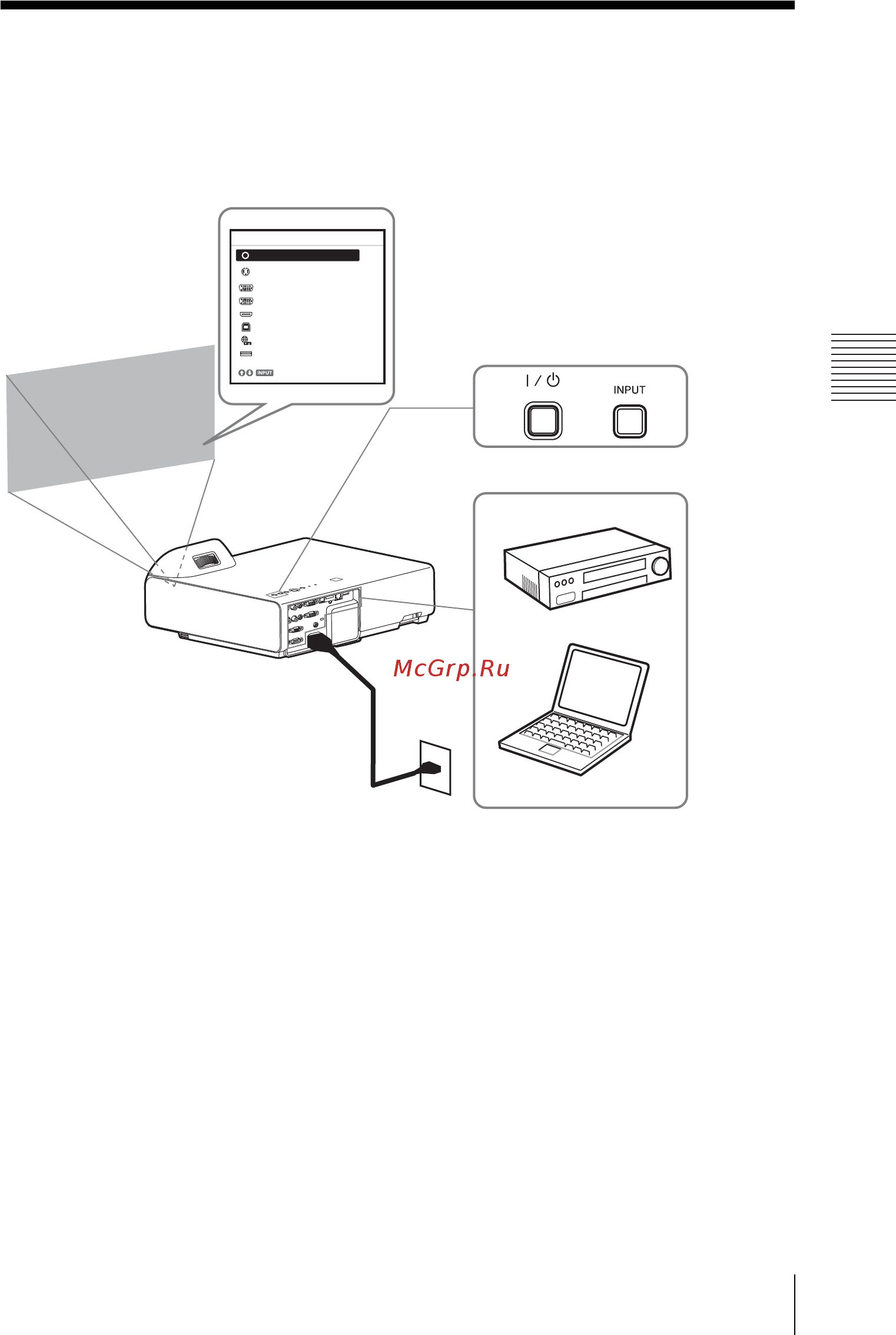 Sony VPL-SW235 [15/94] Проецирование изображения