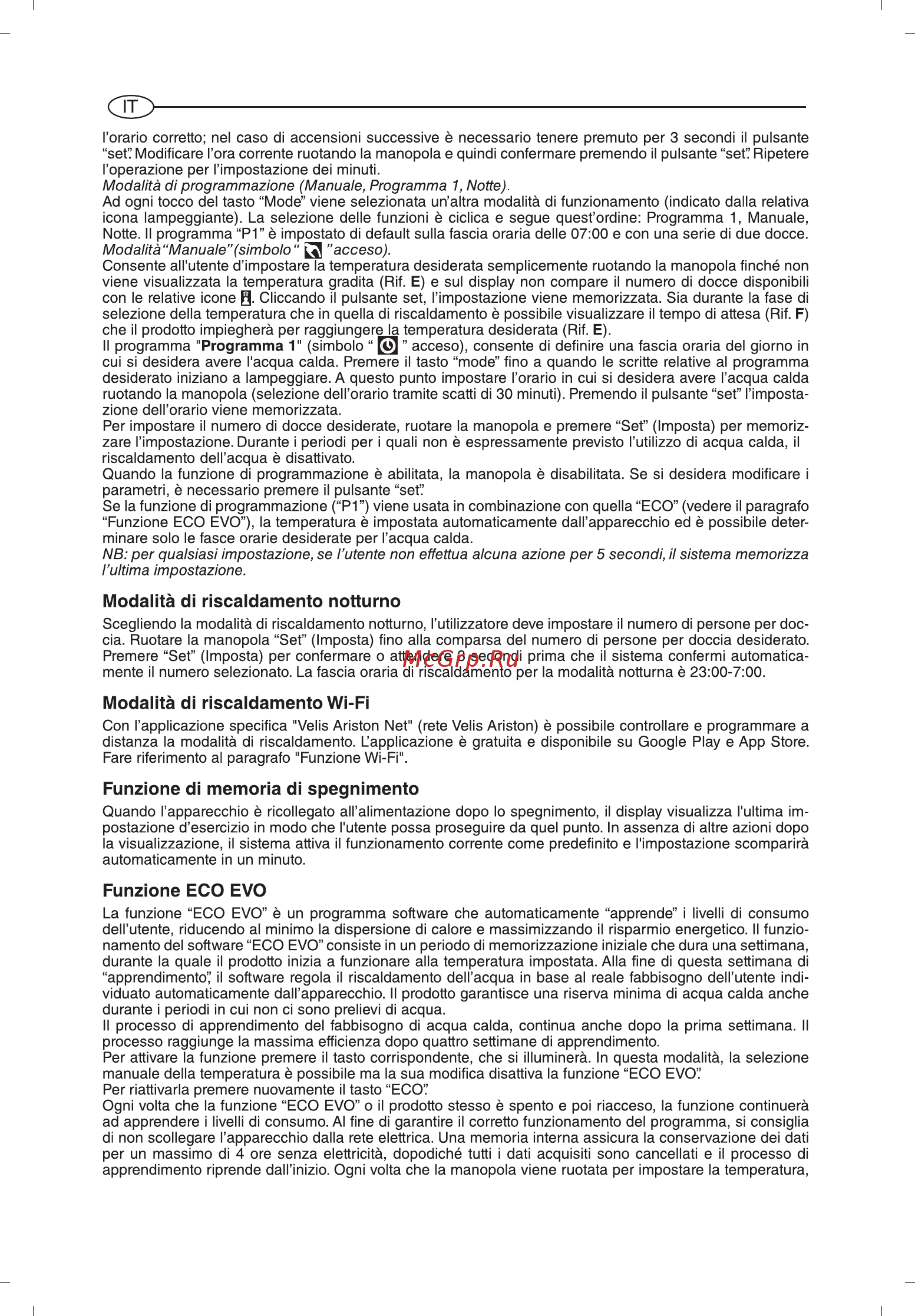 Ariston ABS VLS EVO WI-FI 100 [12/129] Funzione eco evo
