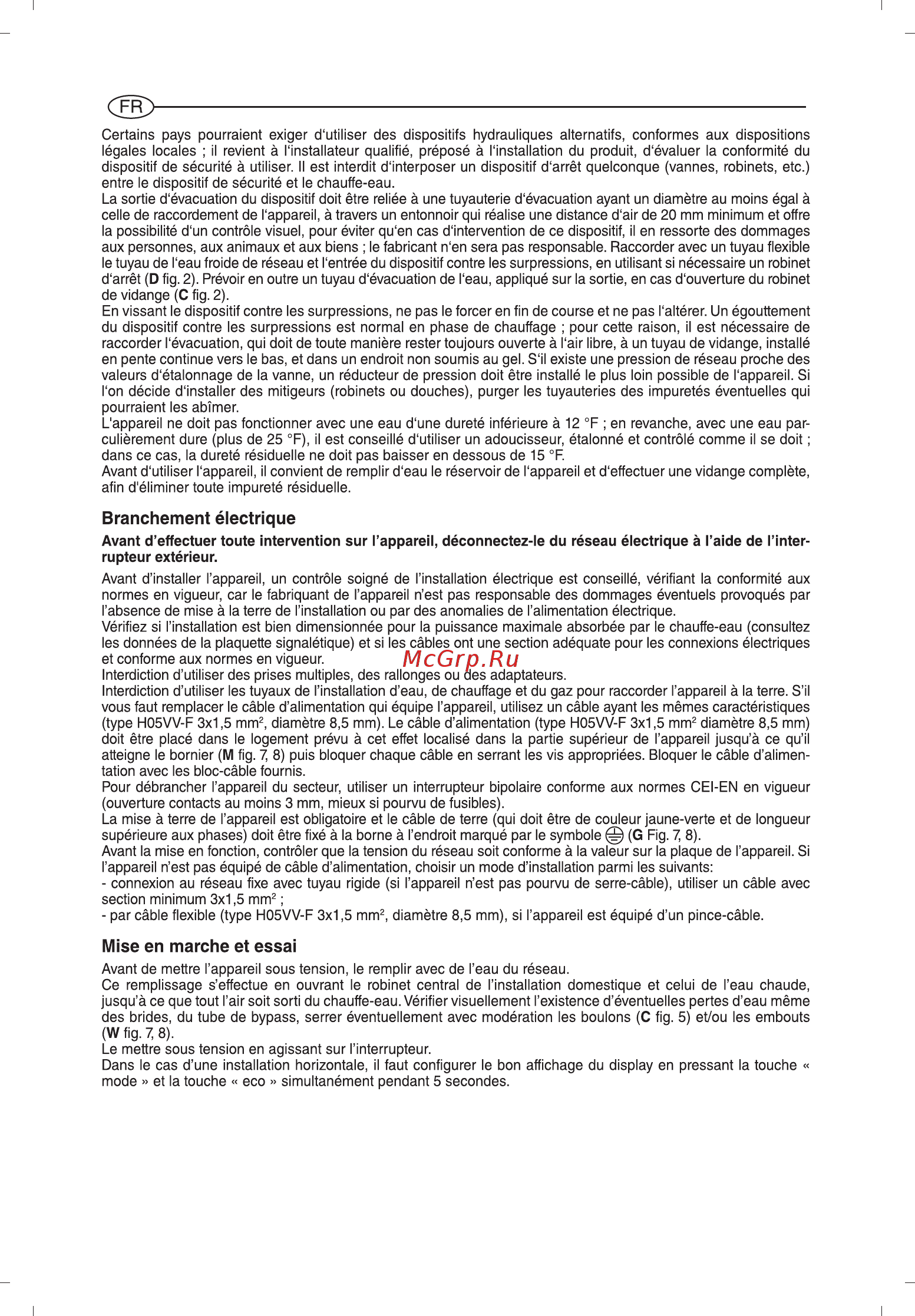 Ariston ABS VLS EVO WI-FI 100 [34/129] Branchement électrique