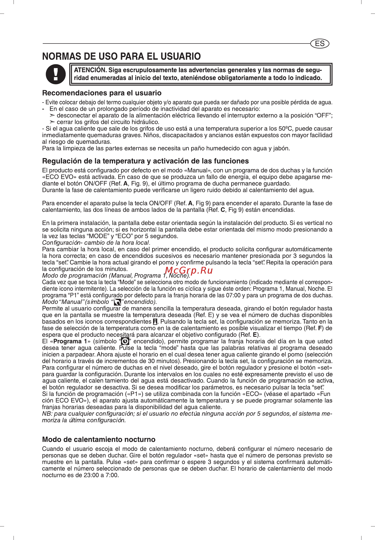 Ariston ABS VLS EVO WI-FI 100 [49/129] Normas de uso para el usuario