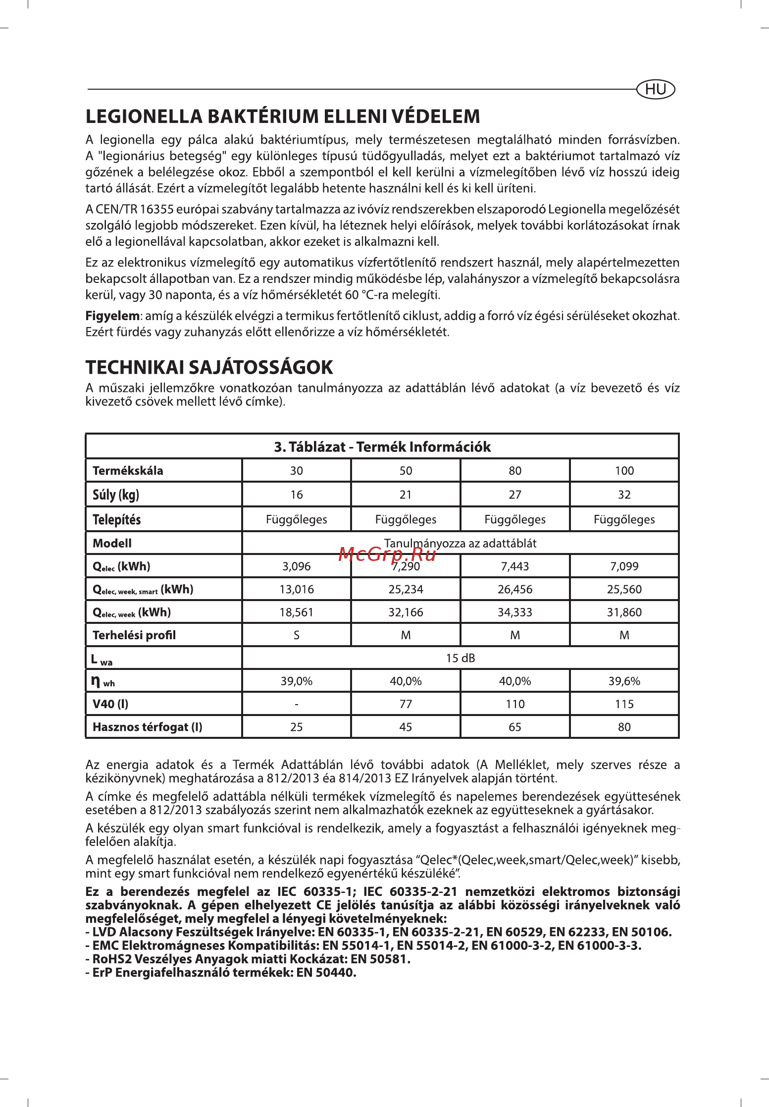Ariston ABS VLS EVO WI-FI 100 [69/129] Legionella baktérium ellenivédelem