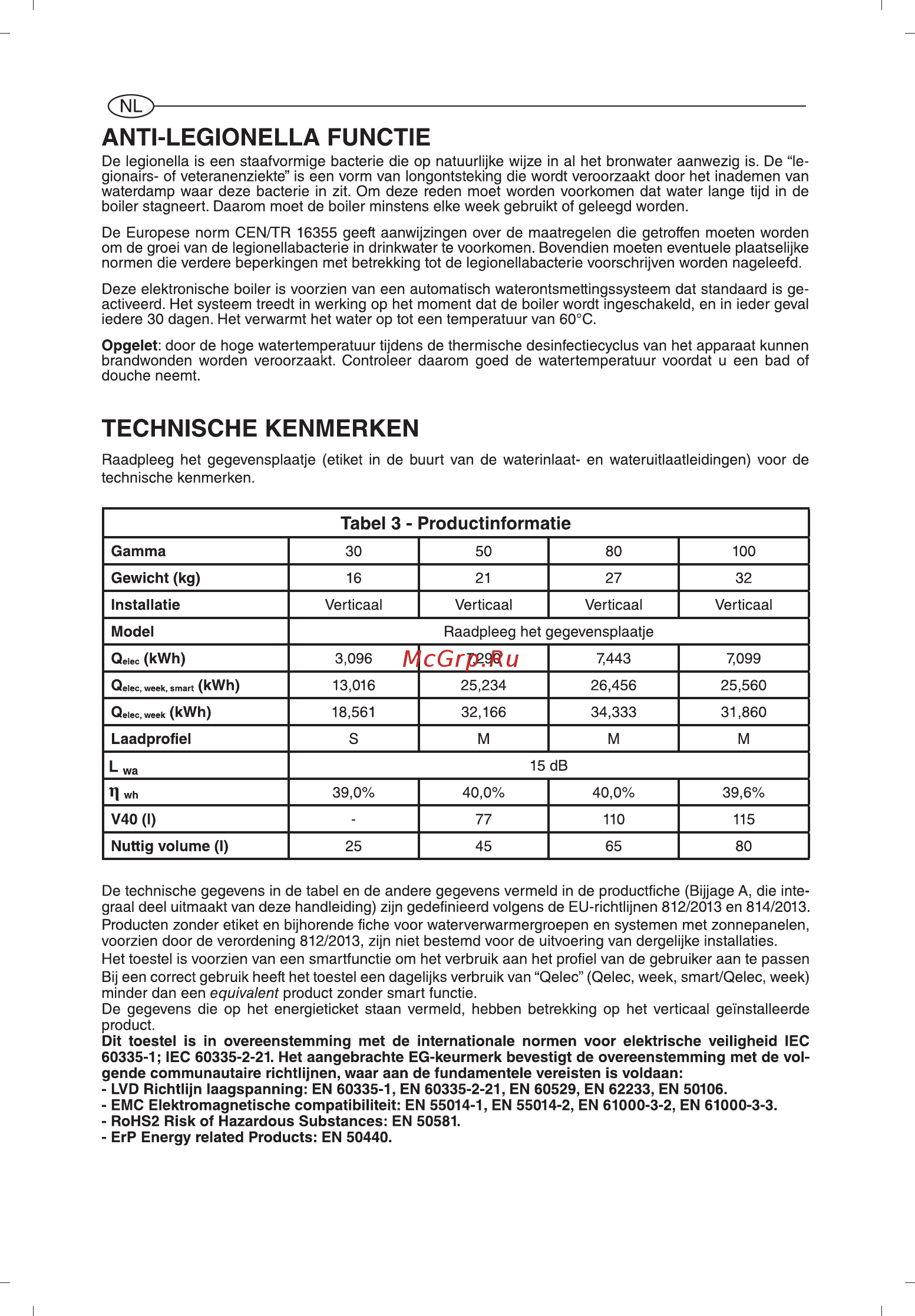 Ariston ABS VLS EVO WI-FI 100 [92/129] Anti legionella functie