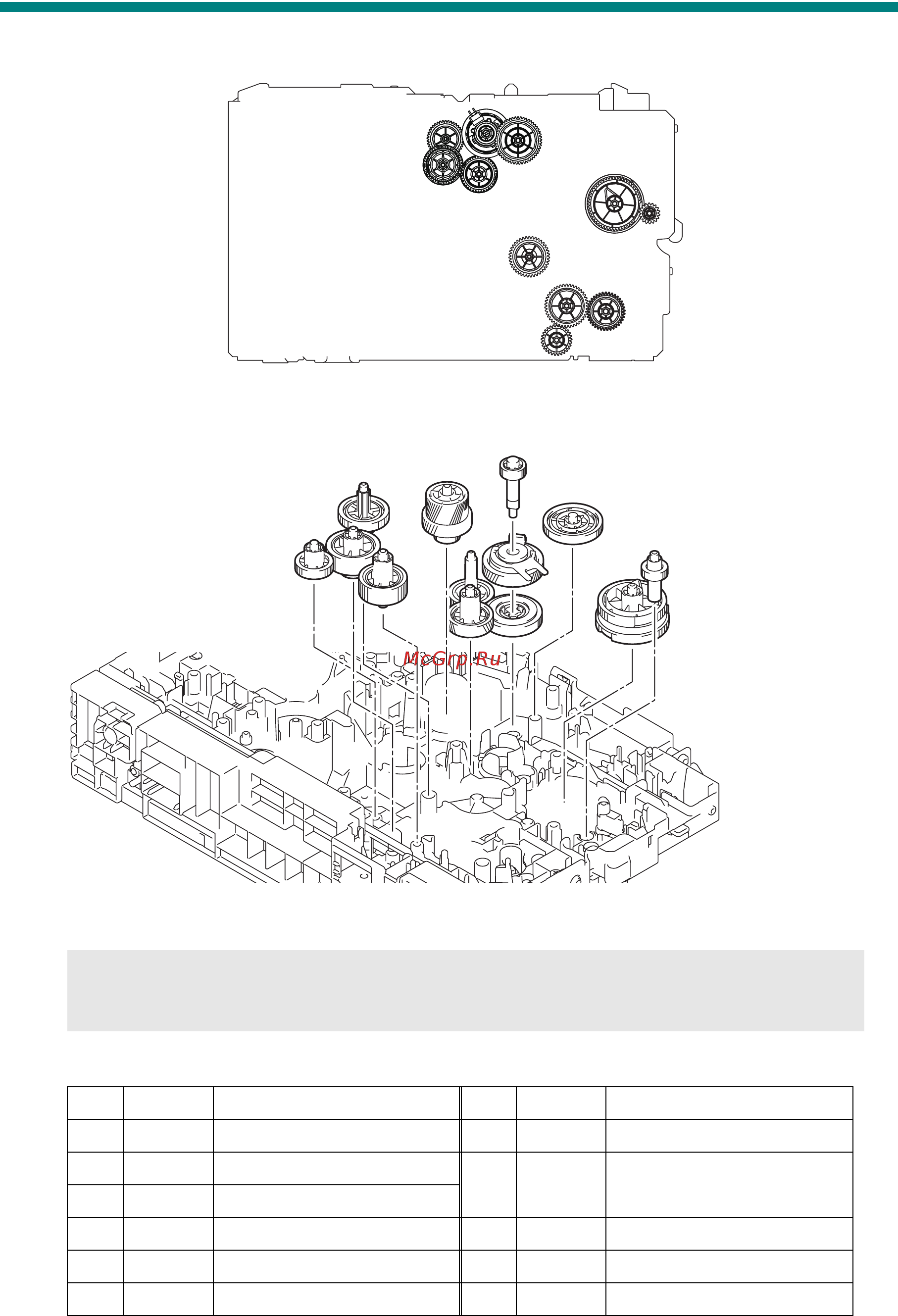 Brother DCP-8110D [156/373] When handling gears make sure that frame l faces up otherwise all gears come off