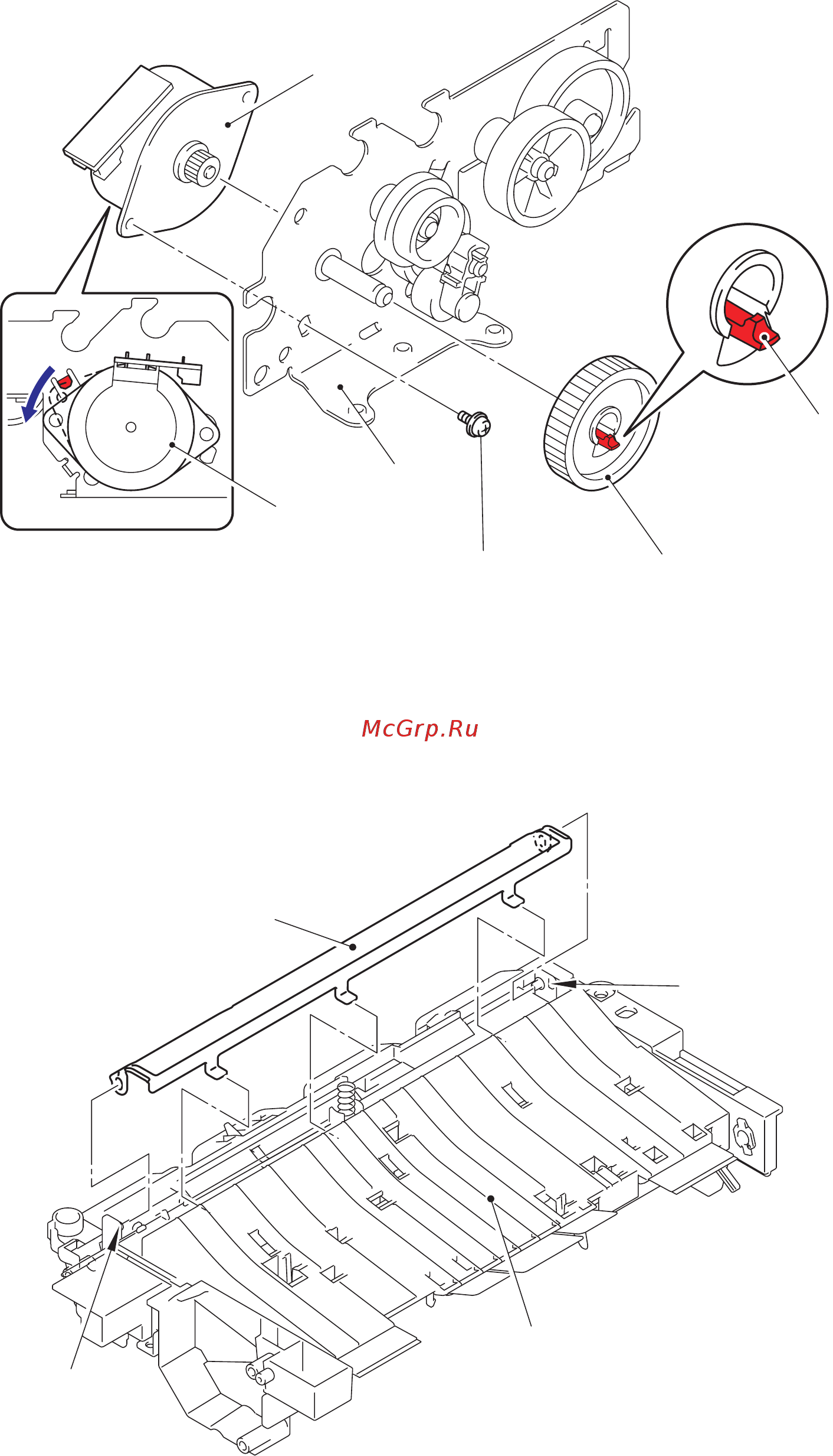 Brother DCP-8110D [198/373] 2 remove the screw pan s p washer m3x6 screw to remove the adf motor assy from the drive frame assy