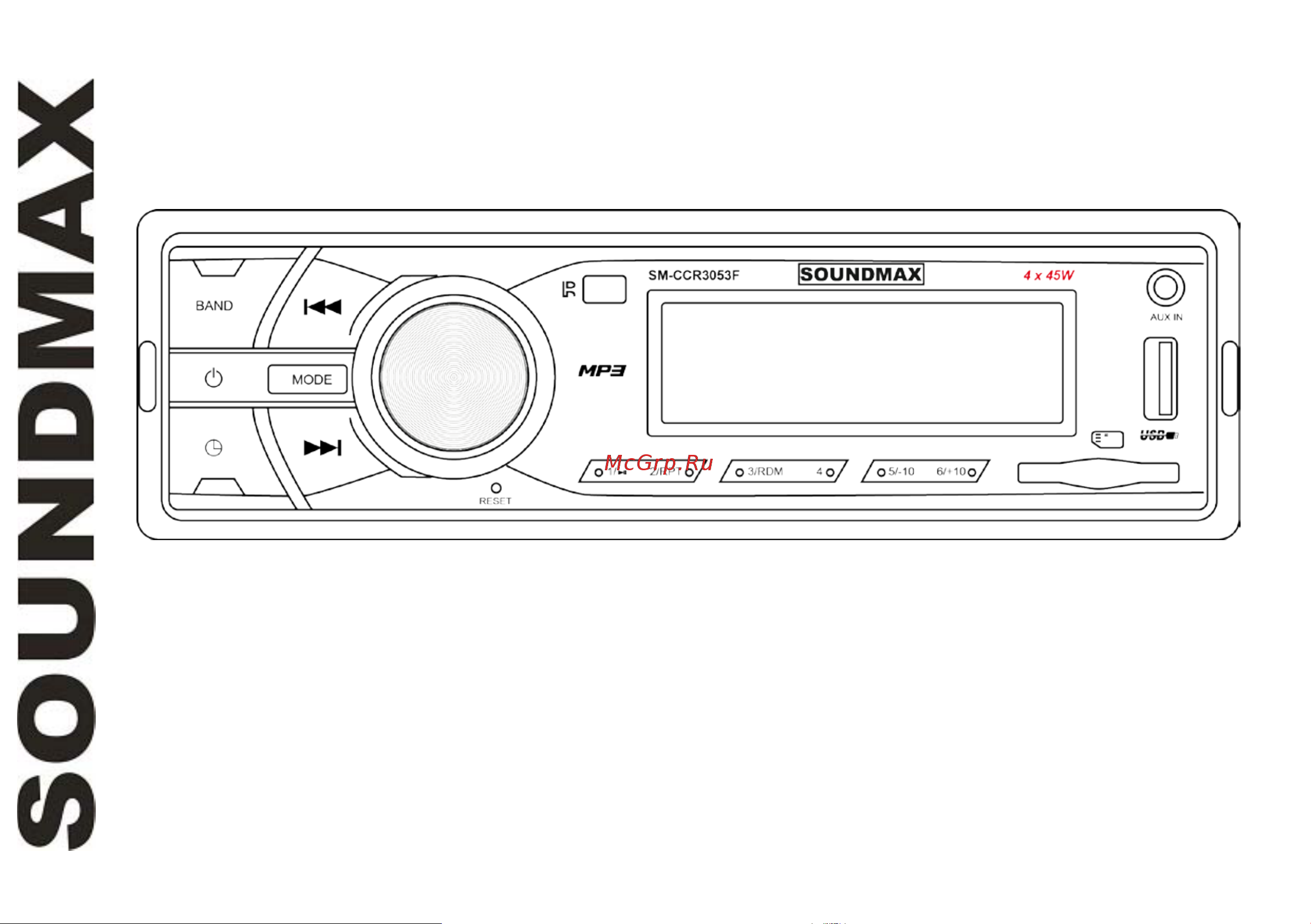 Soundmax SM-CCR3053F Инструкция по эксплуатации онлайн